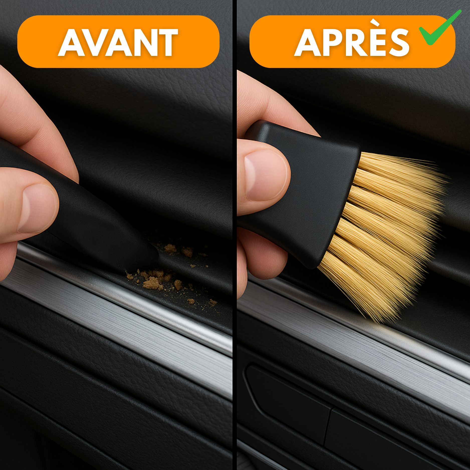 Spazzola per la pulizia degli interni dell'auto - Cruscotto e bocchette dell'aria