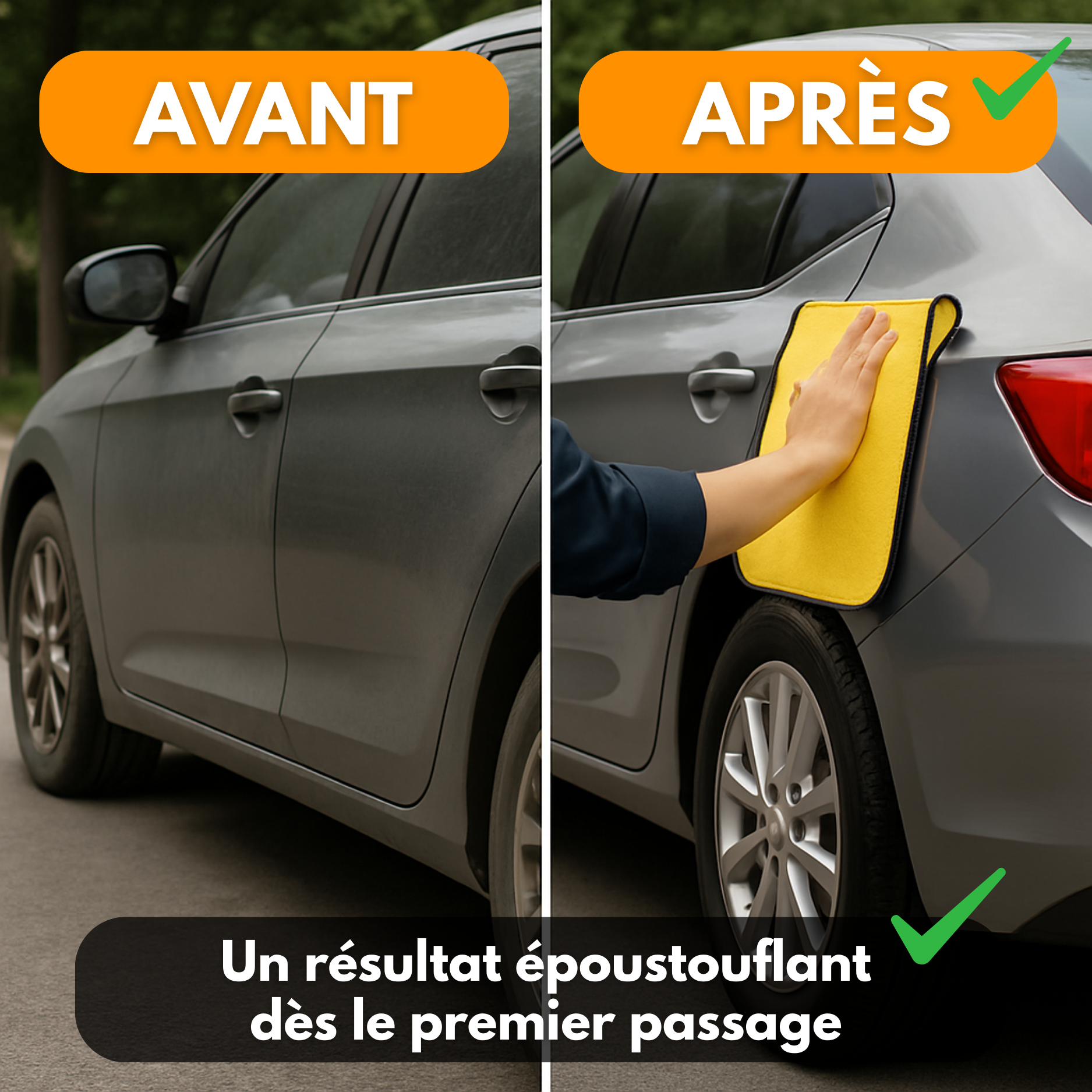 Panno in microfibra per auto 30x60 cm – Super assorbente, morbido e spesso per lavaggio, asciugatura e cura dell’auto