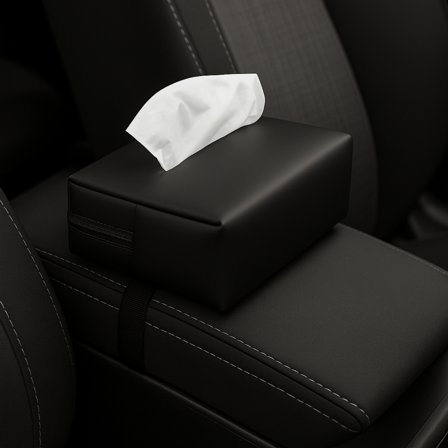 Portafazzoletti in pelle per auto – Supporto universale per visiera parasole, sedile e bracciolo