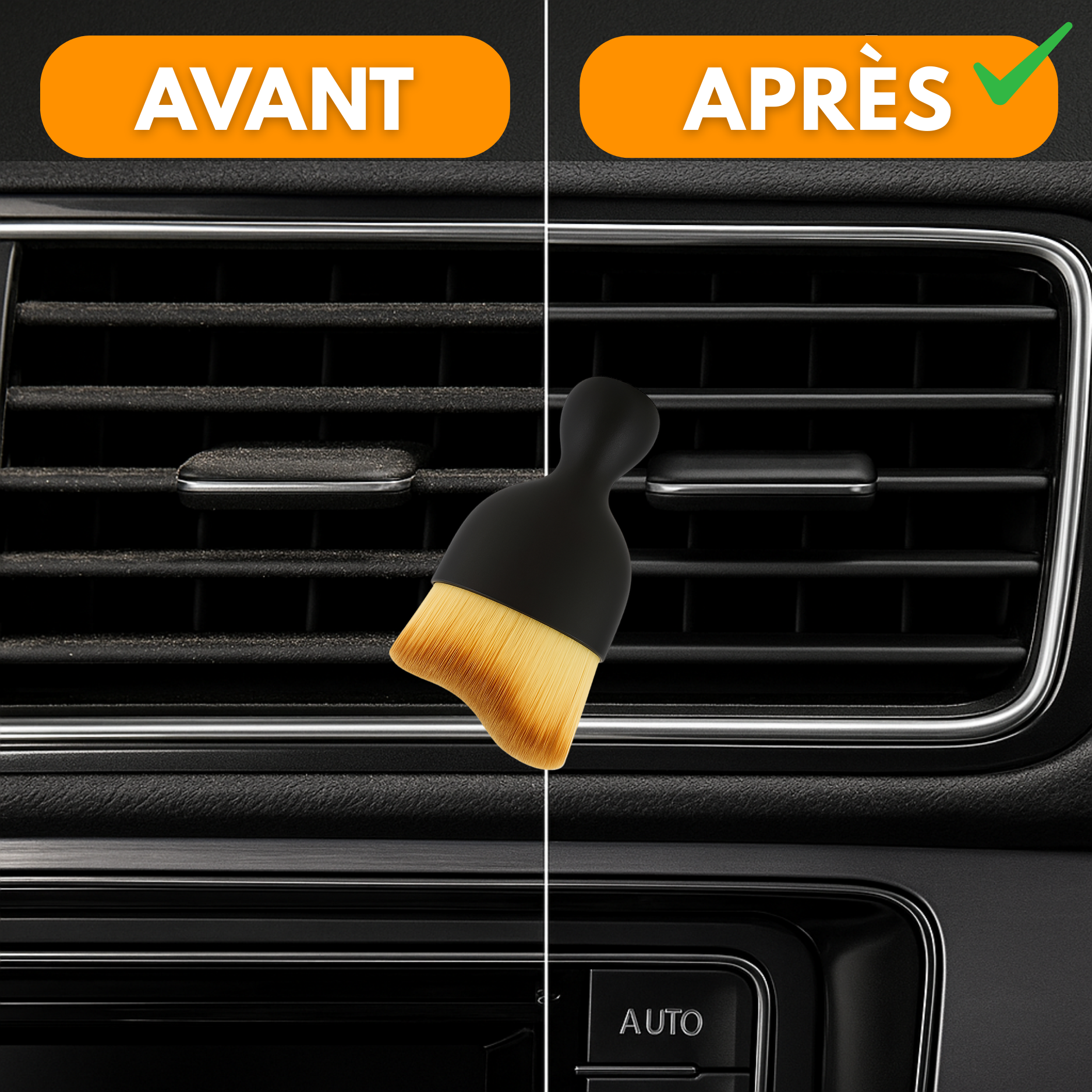 Spazzola di precisione per la pulizia dell'auto: compatta e morbida