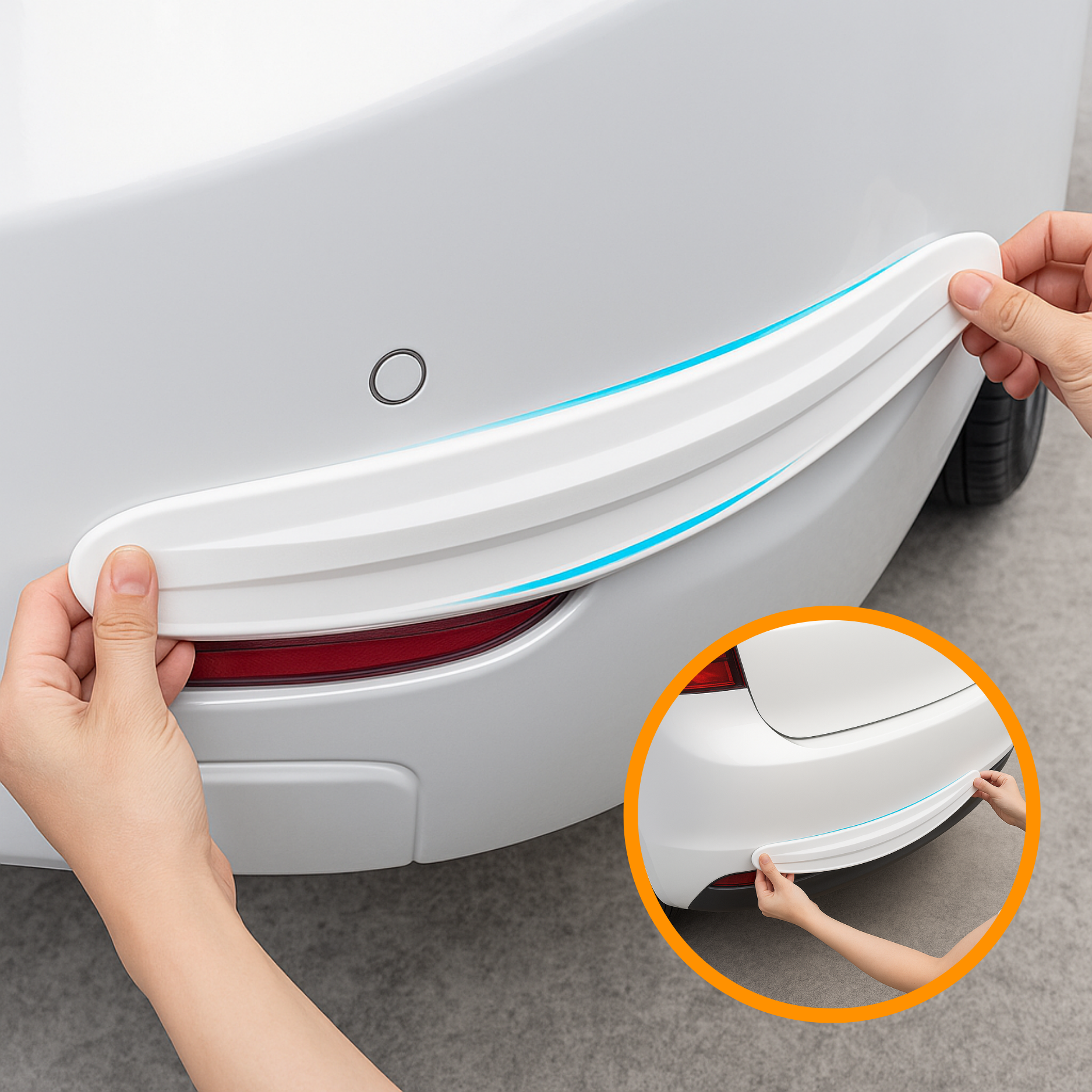 Adesivo protettivo per paraurti auto – Antigraffio anteriore/posteriore – Facile da installare