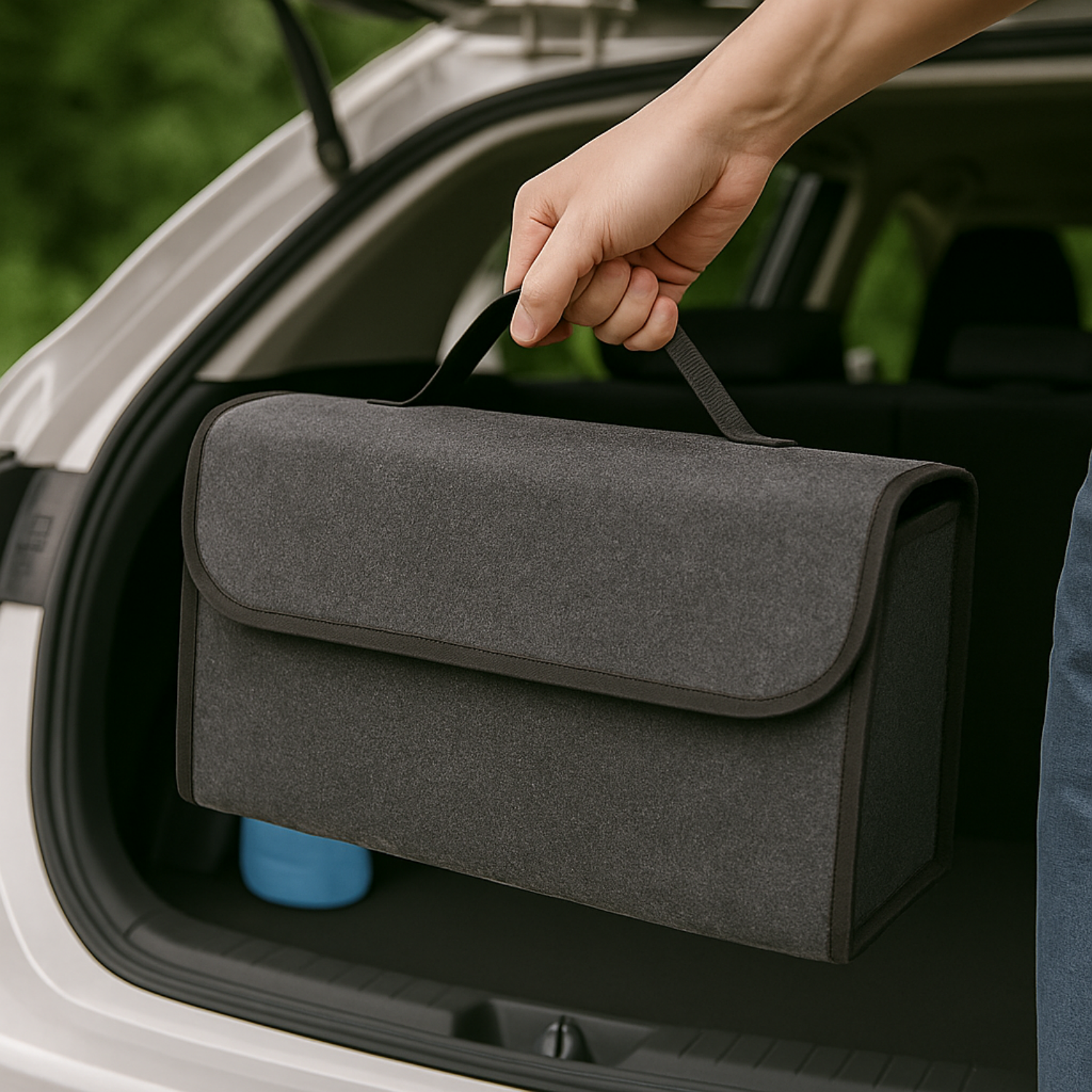 Organizer per bagagliaio auto – Grande capacità – Pieghevole, leggero, antiscivolo, con maniglia