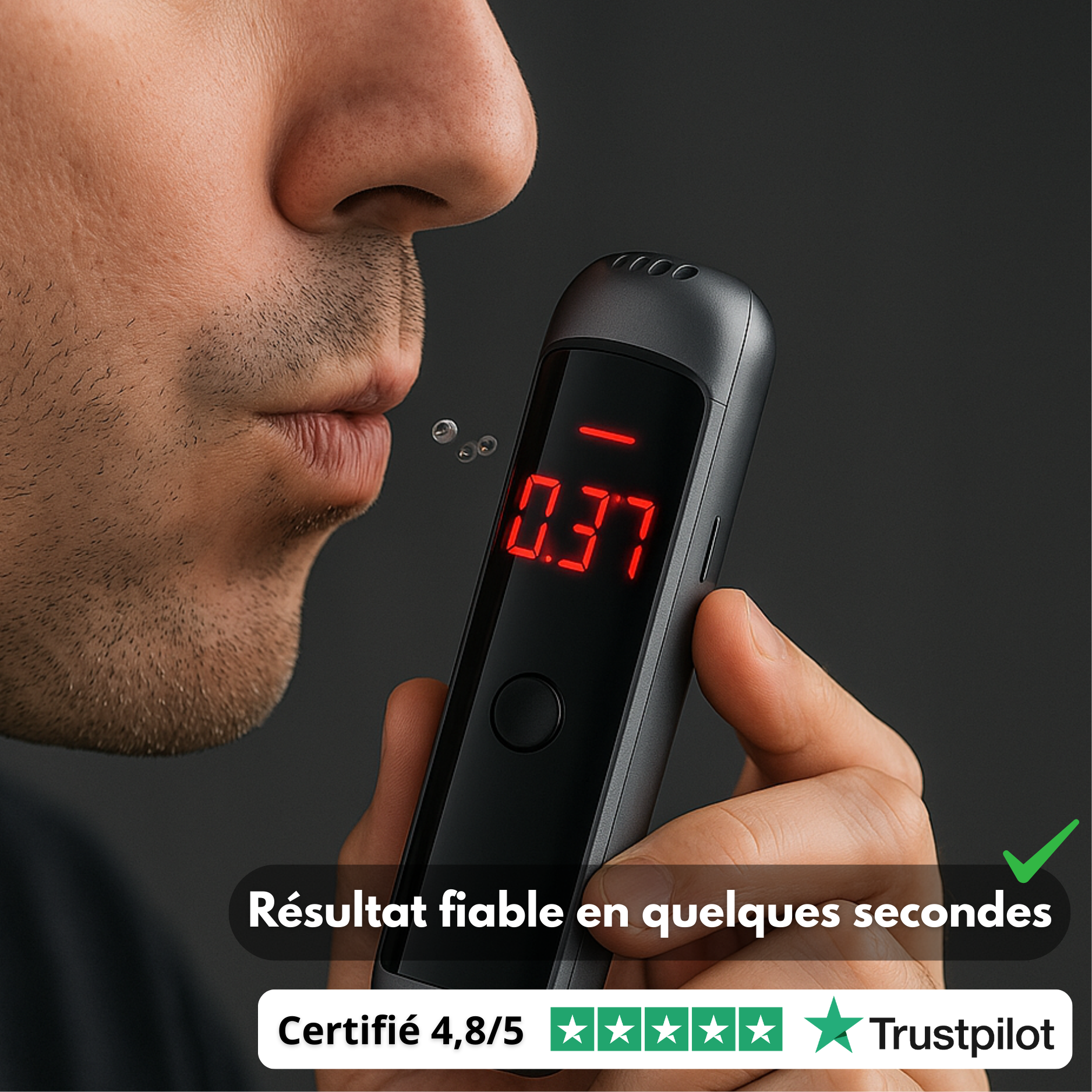 Etilometro elettronico portatile – Test accurato dell'alcol nel sangue con LED