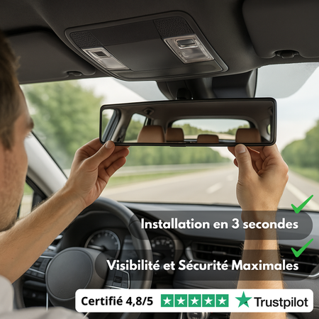 Specchietto retrovisore grandangolare per auto – Vista panoramica, installazione universale e maggiore sicurezza