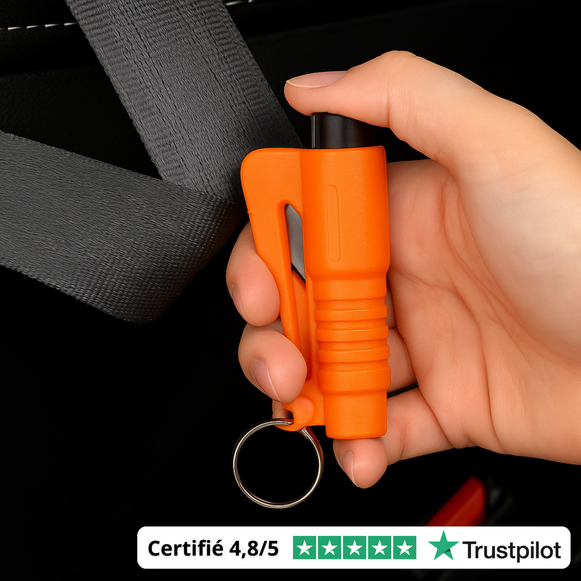 Strumento di sicurezza per auto 3 in 1: rompivetro, tagliacinture di sicurezza e martello di emergenza