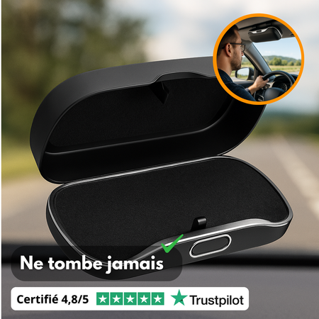 Custodia per occhiali da auto – Supporto universale antigraffio per occhiali da sole – Supporto ultra stabile