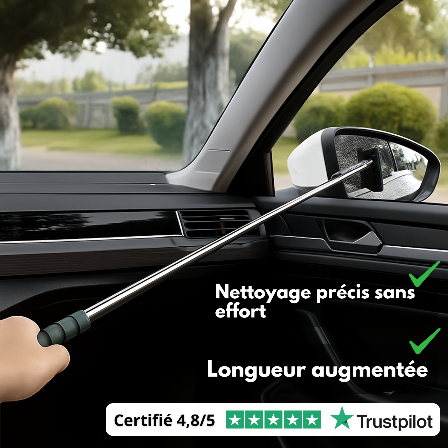 Tergicristallo telescopico per specchietto retrovisore e parabrezza – Pulitore antigoccia retrattile