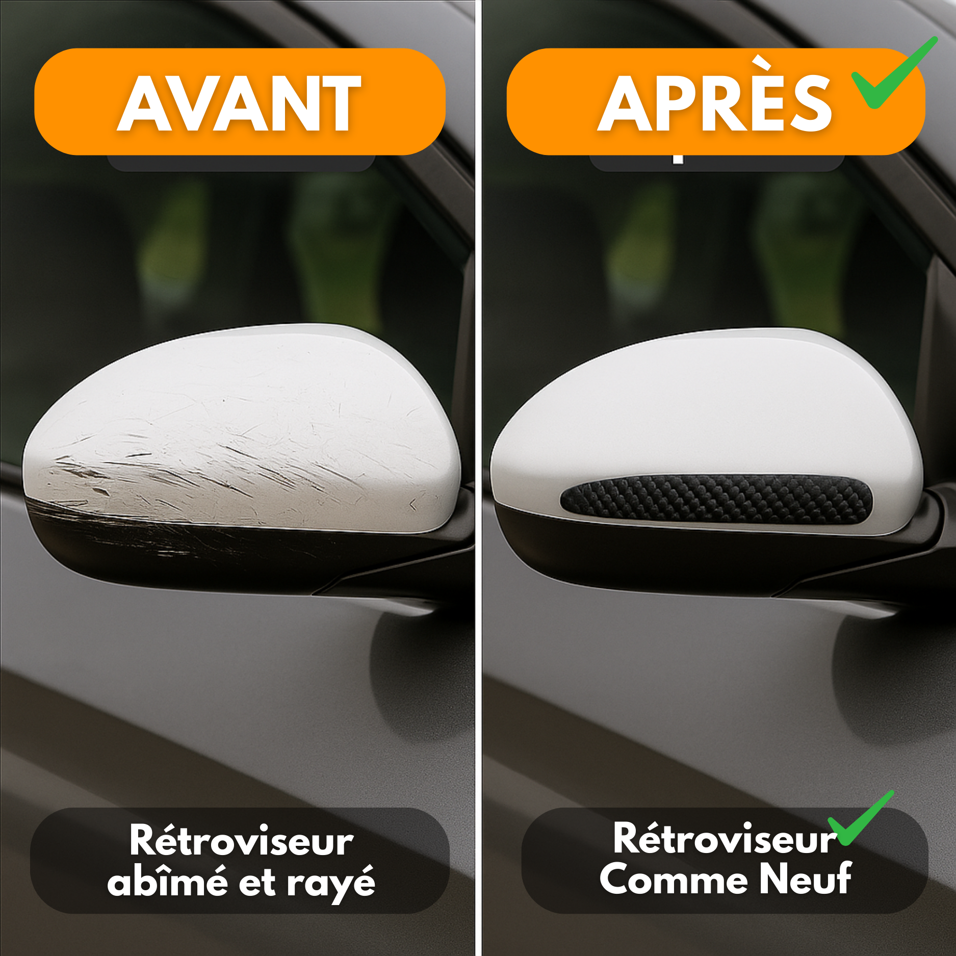 Protezioni per specchietti auto – Adesivi antigraffio per specchietti esterni auto (2 pezzi)