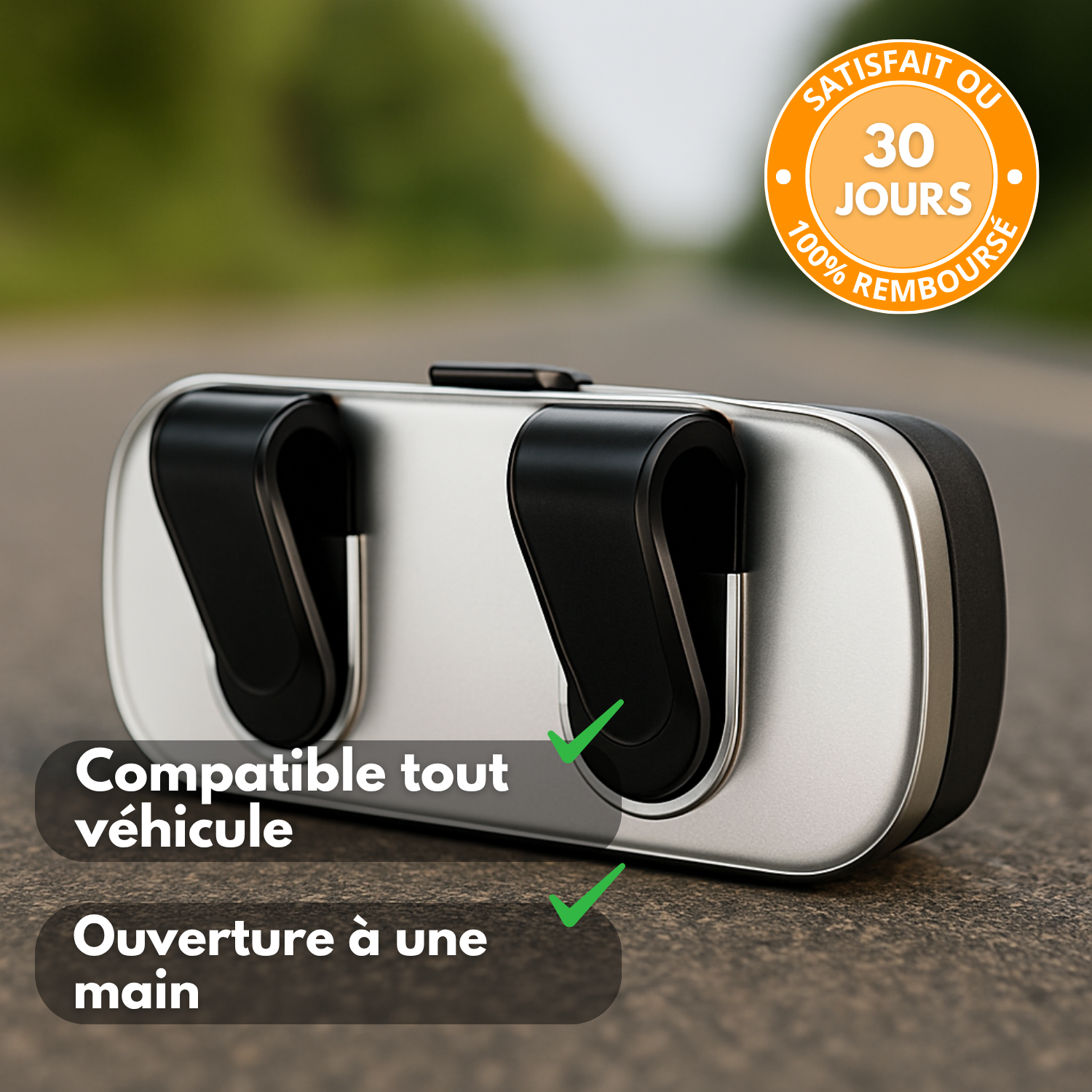 Custodia per occhiali da auto – Supporto universale antigraffio per occhiali da sole – Supporto ultra stabile