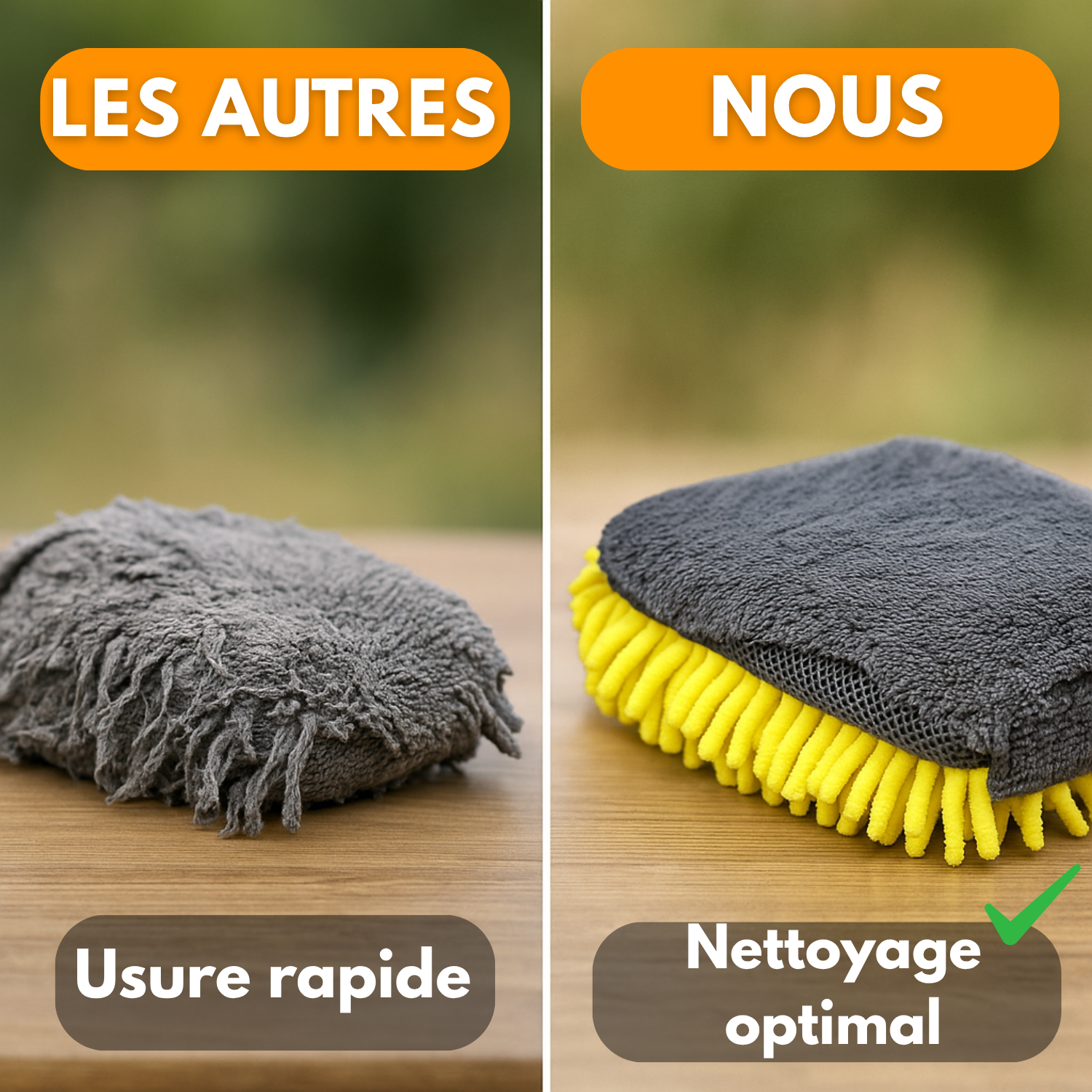 Guanto per lavaggio auto in microfibra di ciniglia bifacciale - Pulizia senza graffi - Ultra assorbente - 1 o 5 pezzi - Per la pulizia di carrozzeria, finestrini e interni