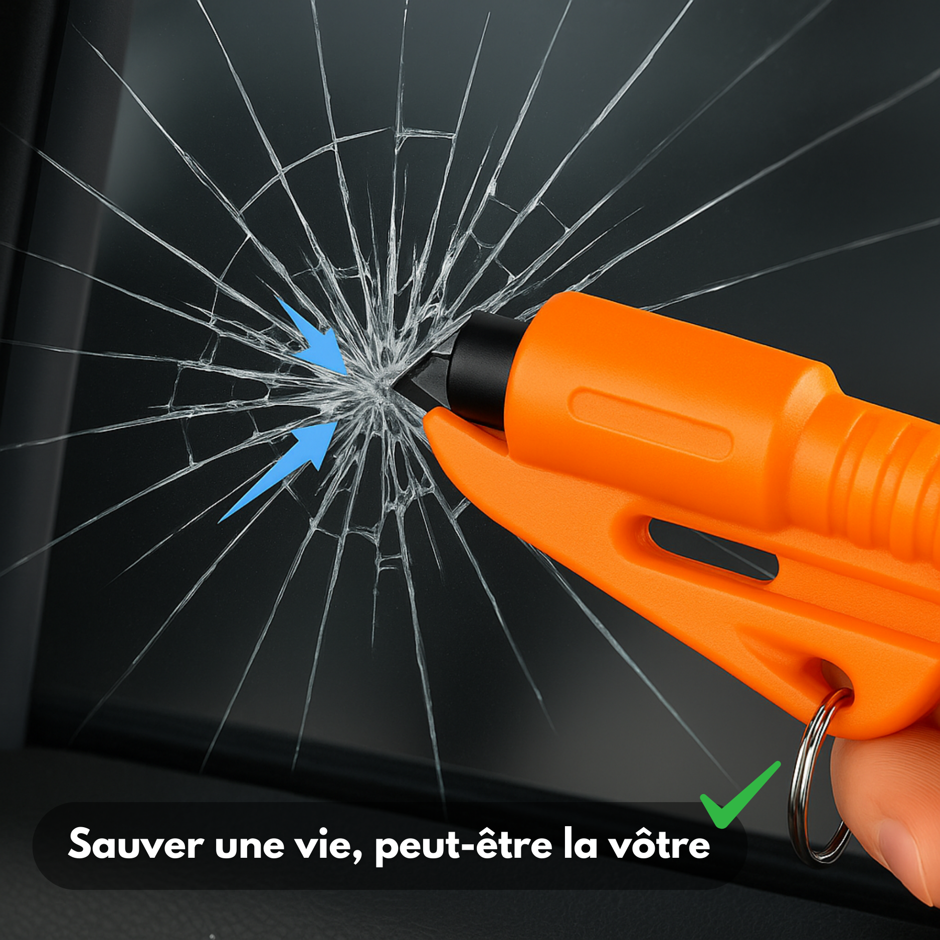 Strumento di sicurezza per auto 3 in 1: rompivetro, tagliacinture di sicurezza e martello di emergenza