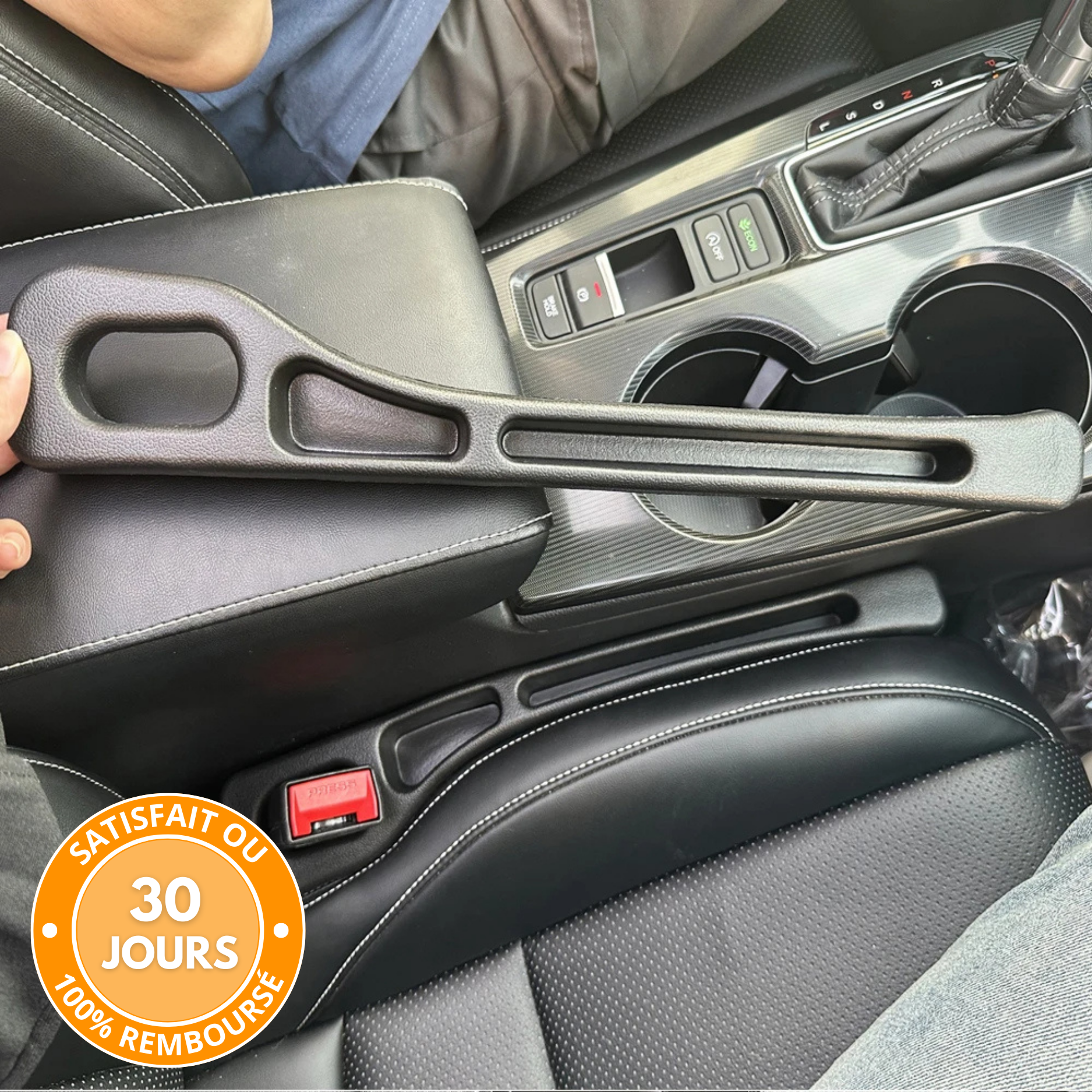 Prevenzione della caduta di oggetti dall'auto: riempie lo spazio tra il sedile e la console (2 pezzi)