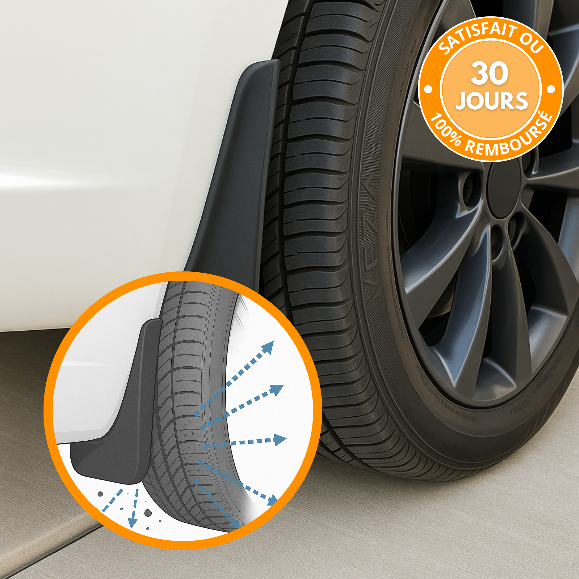 Parafanghi universali per auto (4 pezzi) – Paraspruzzi per ruote anteriori e posteriori