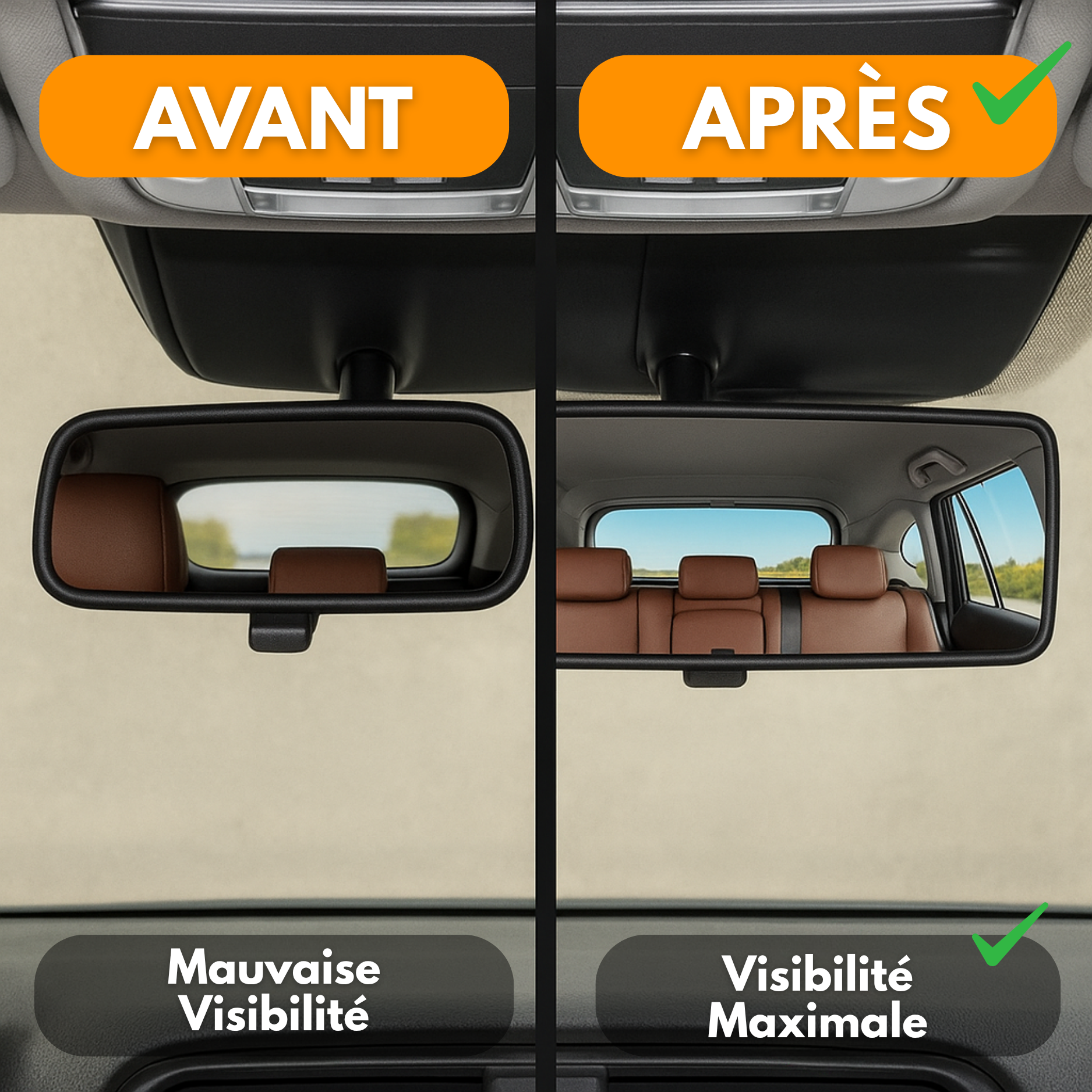 Specchietto retrovisore grandangolare per auto – Vista panoramica, installazione universale e maggiore sicurezza