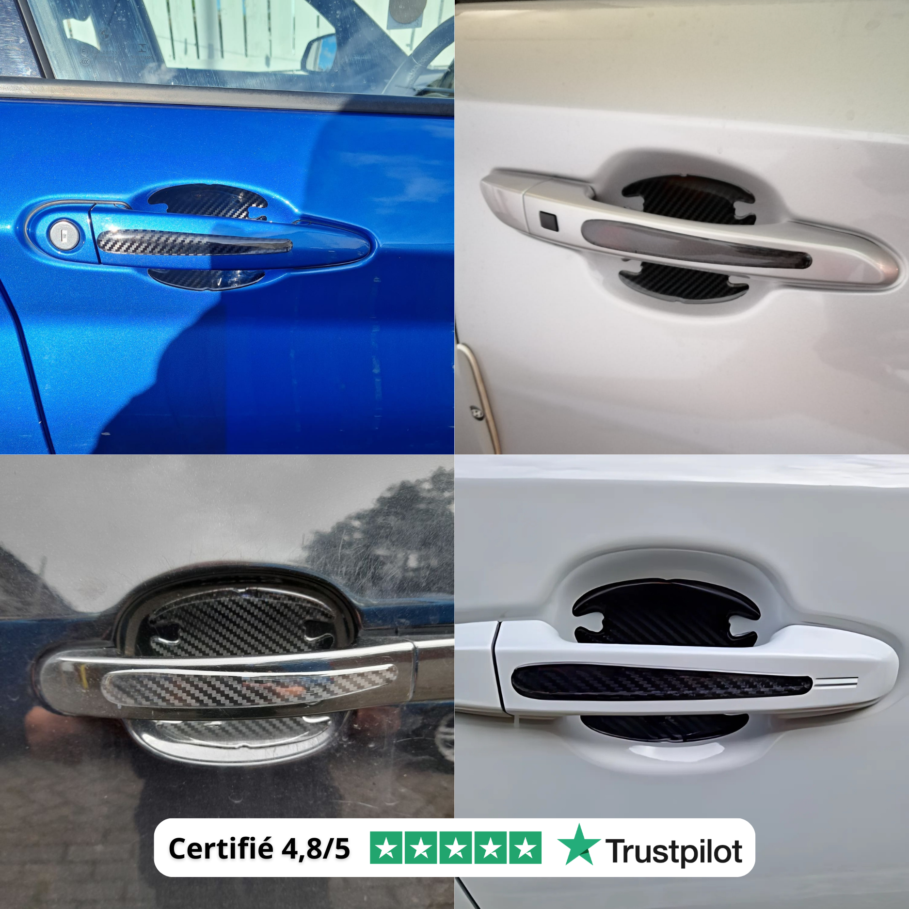 Adesivi protettivi per maniglie delle portiere delle auto – Adesivi universali antigraffio per auto