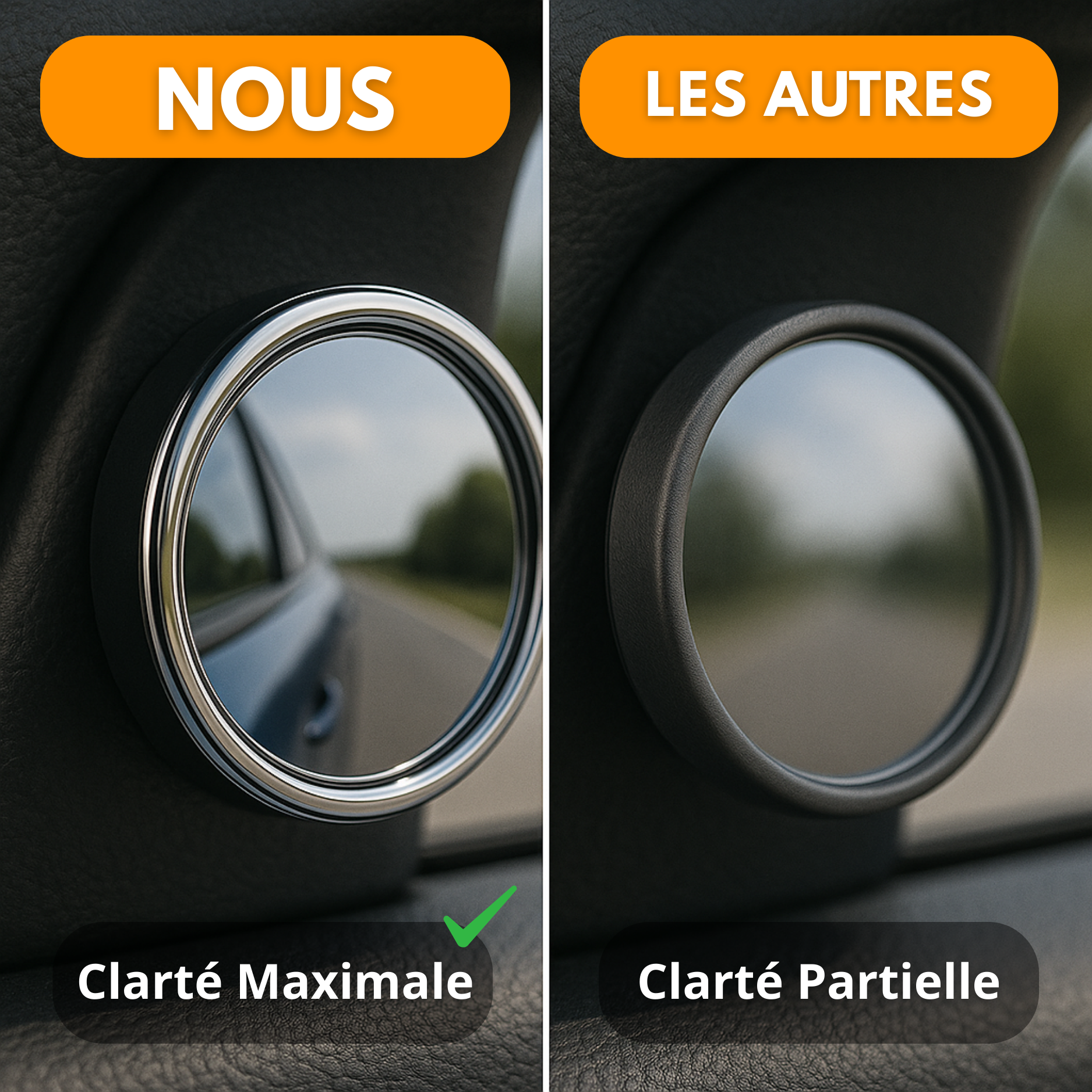 Specchietti retrovisori G80 PRO 360° per angolo cieco – Vista panoramica (set da 2)