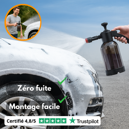 1 spruzzatore di schiuma per autolavaggio portatile da 2 litri: pompa a pressione versatile per la cura dettagliata dell'auto