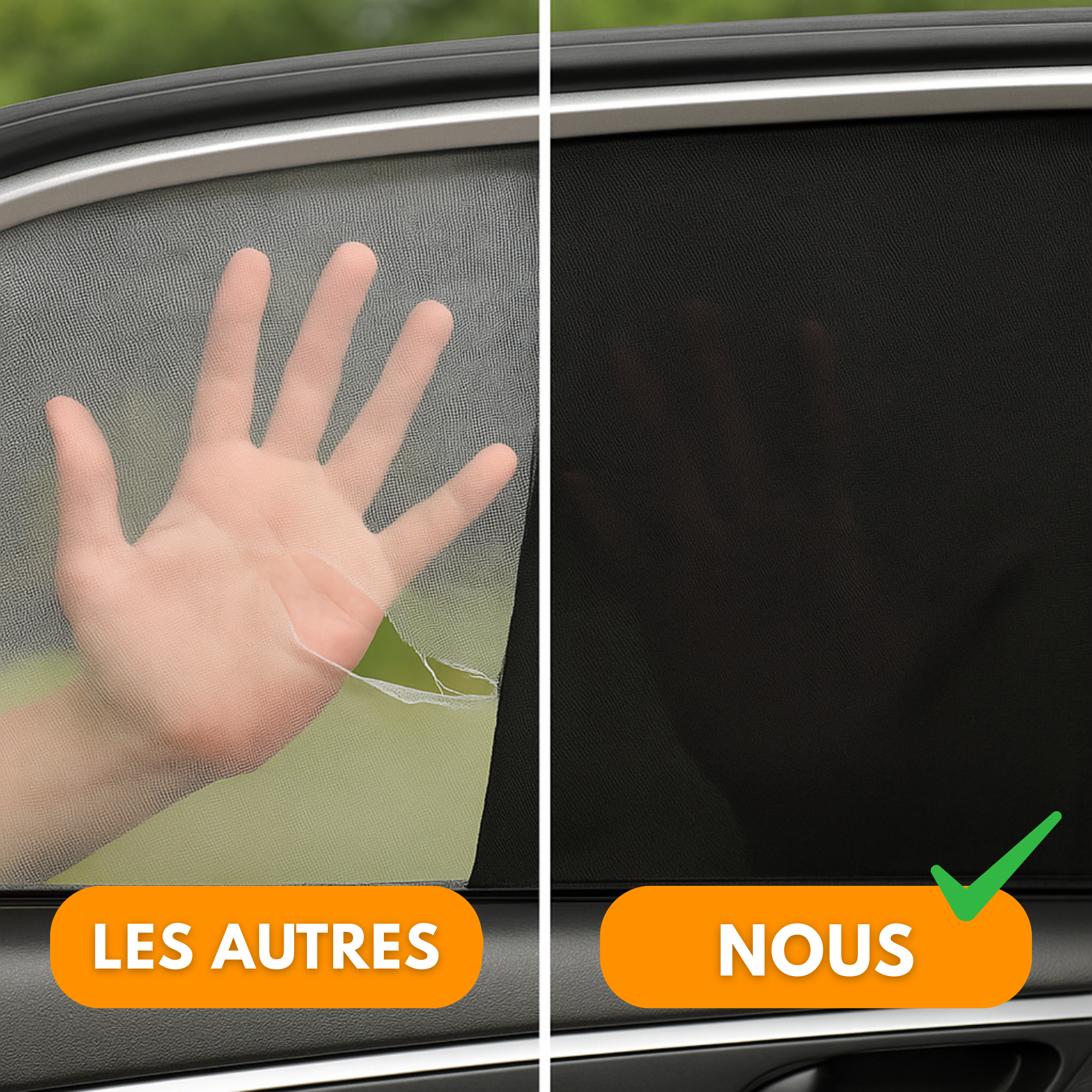 Parasole posteriore universale per auto UVW 26 PRO (2 pezzi) – Anti-UV e anti-calore