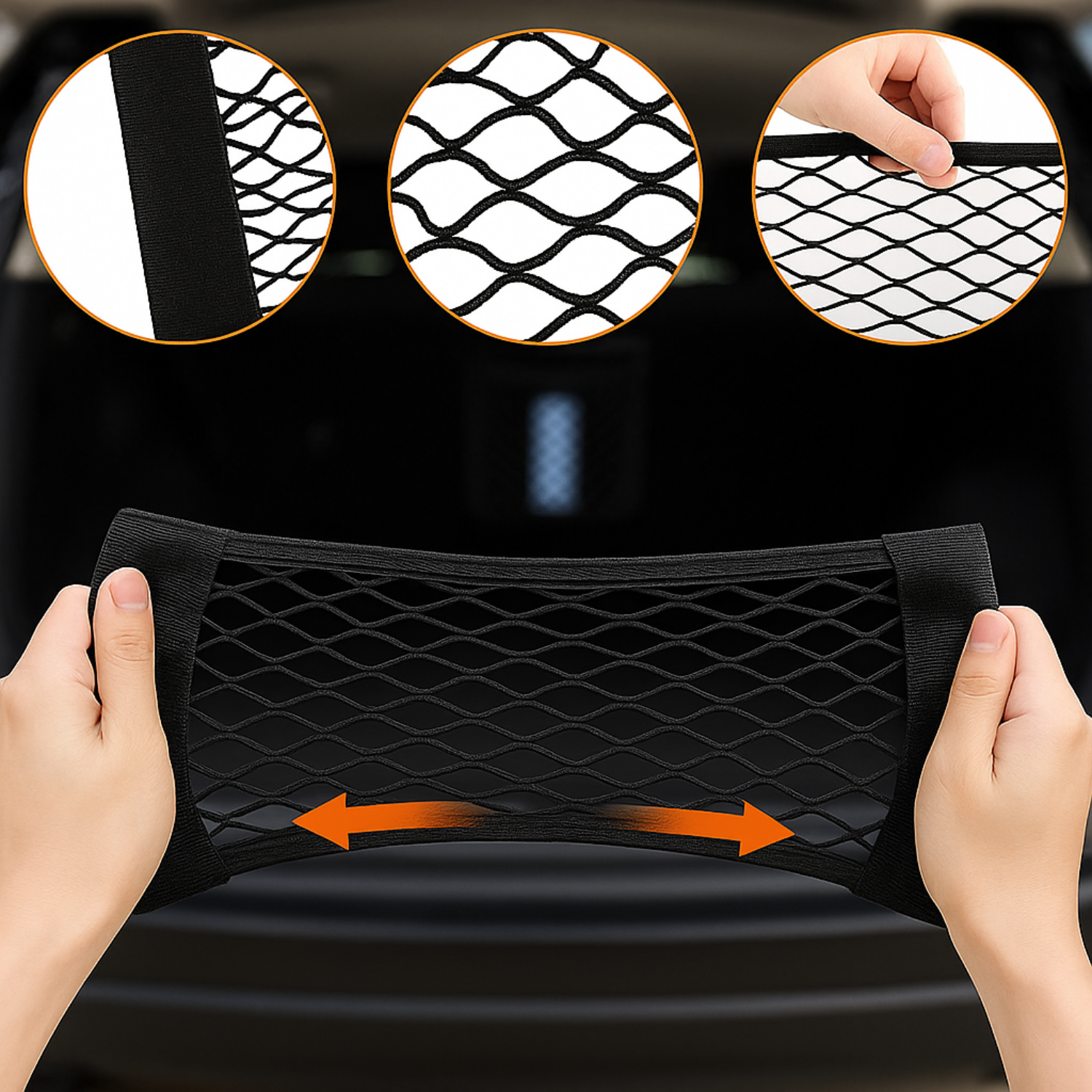 Rete portaoggetti autoadesiva per bagagliaio auto - Organizer per auto