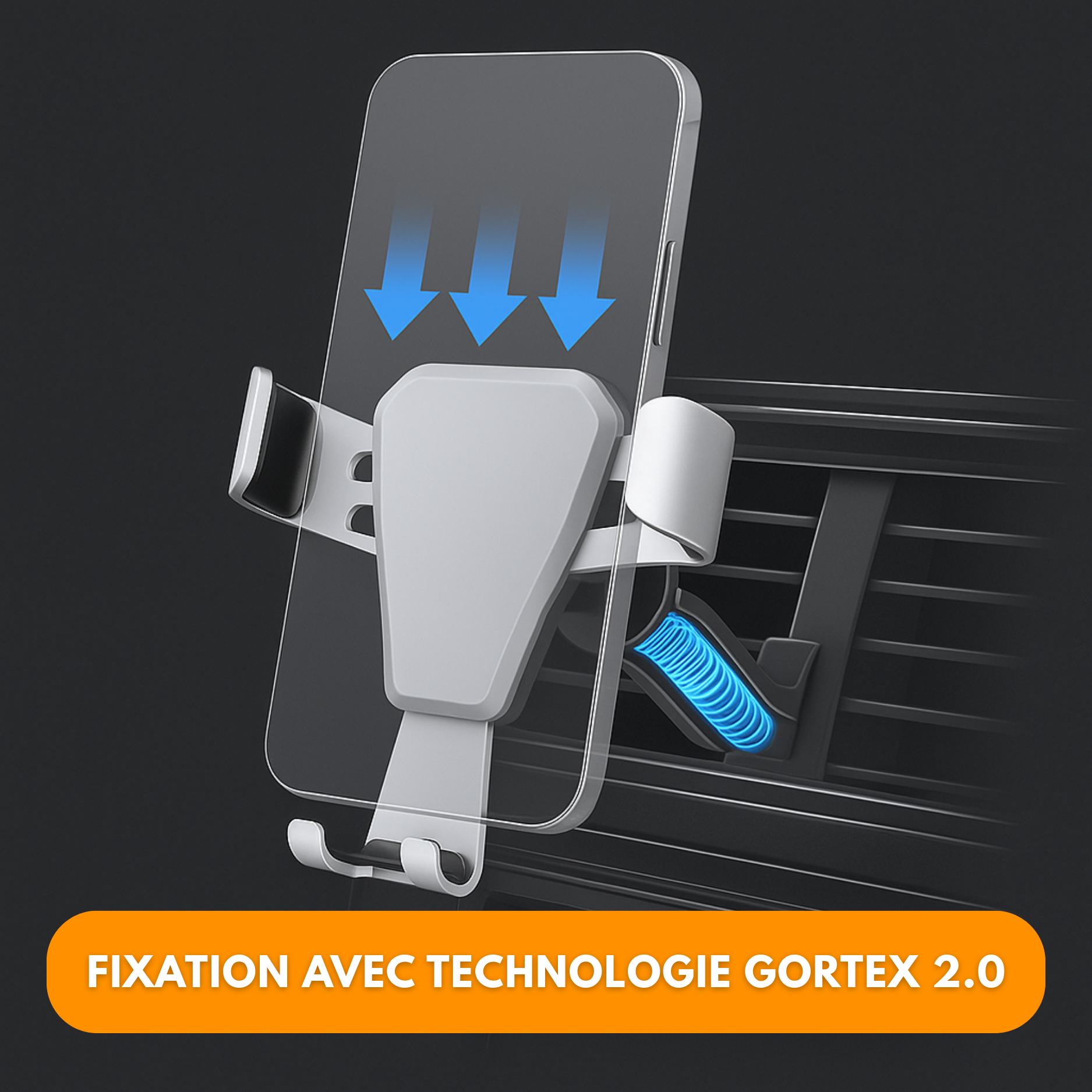 Supporto universale per telefono da auto per bocchetta dell'aria: supporto stabile e utilizzo intuitivo