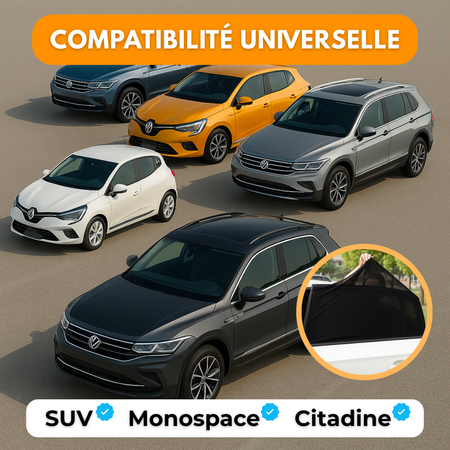 Parasole posteriore universale per auto UVW 26 PRO (2 pezzi) – Anti-UV e anti-calore