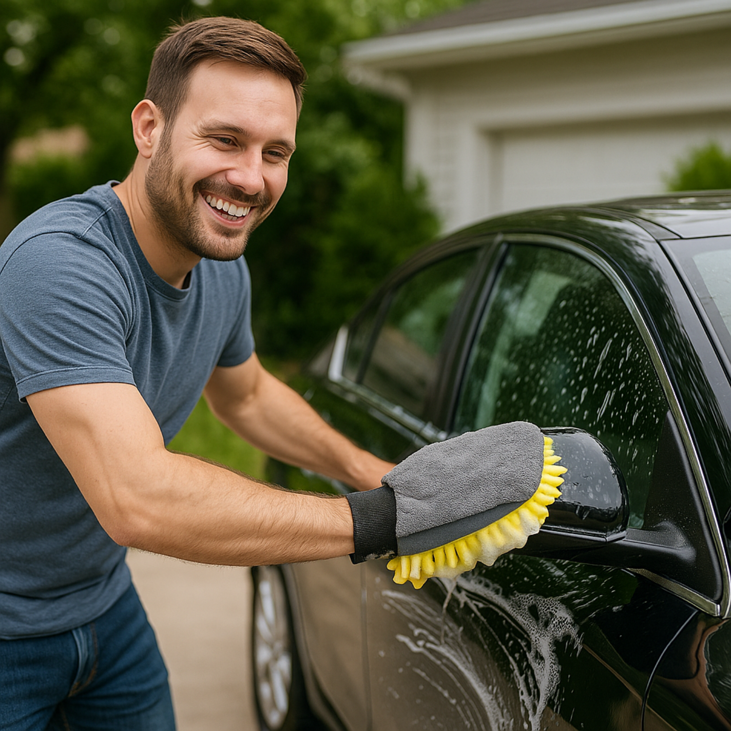 Guanto per lavaggio auto in microfibra di ciniglia bifacciale - Pulizia senza graffi - Ultra assorbente - 1 o 5 pezzi - Per la pulizia di carrozzeria, finestrini e interni