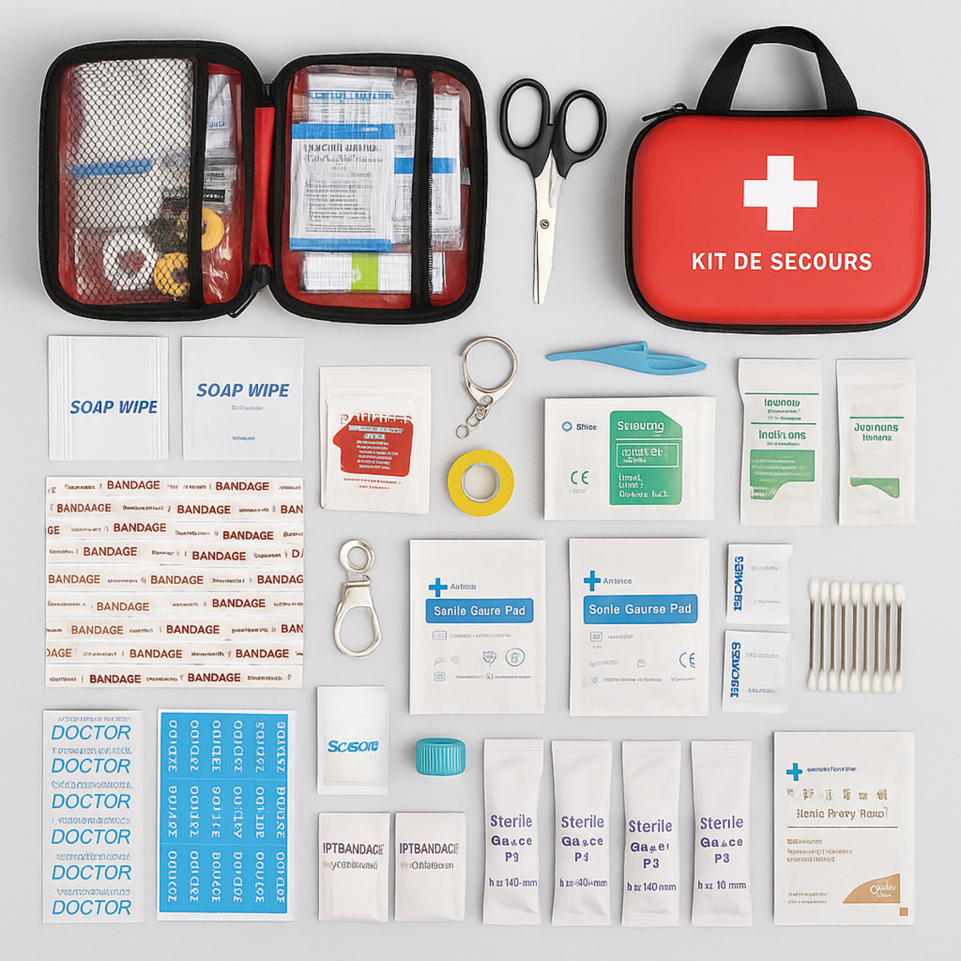 Kit di pronto soccorso portatile per emergenze: casa, auto, campeggio e viaggi