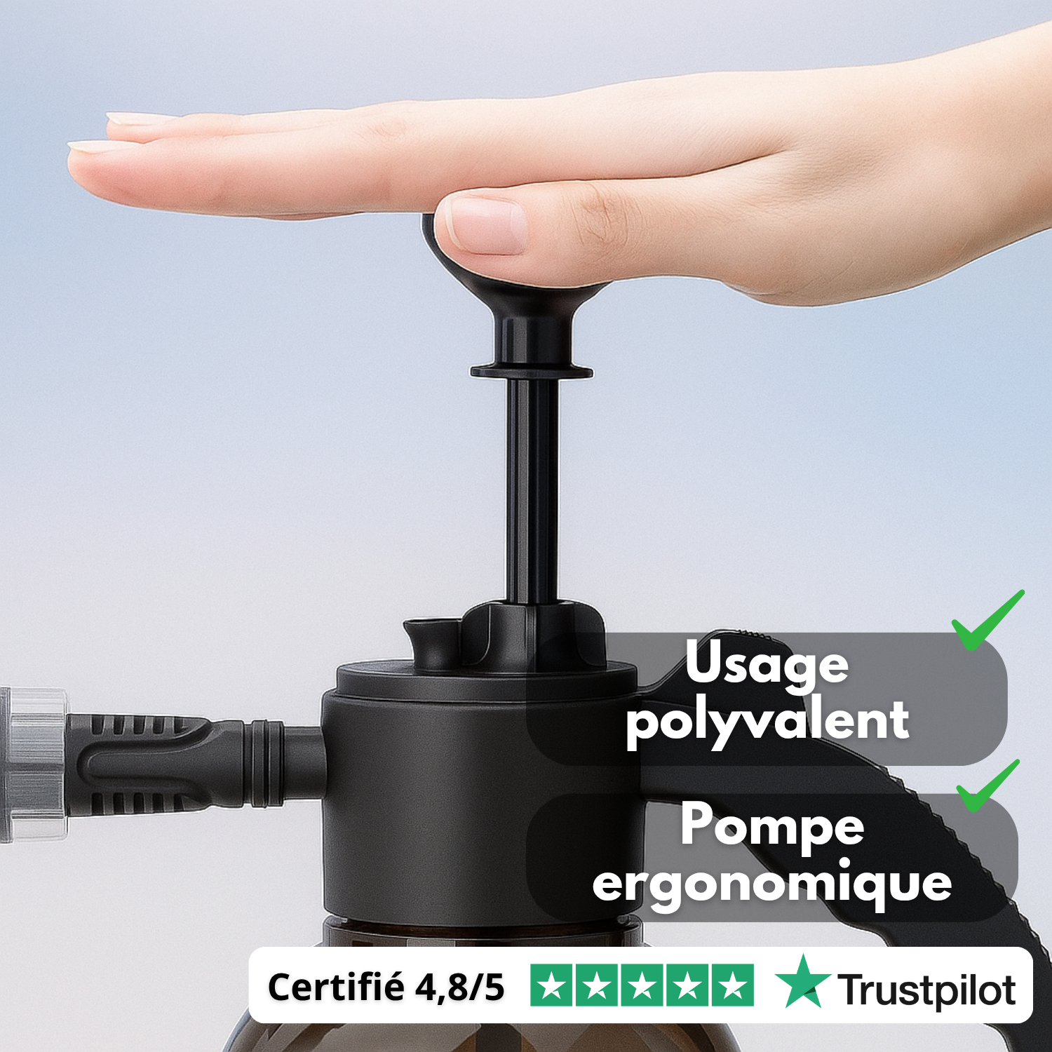 1 spruzzatore di schiuma per autolavaggio portatile da 2 litri: pompa a pressione versatile per la cura dettagliata dell'auto