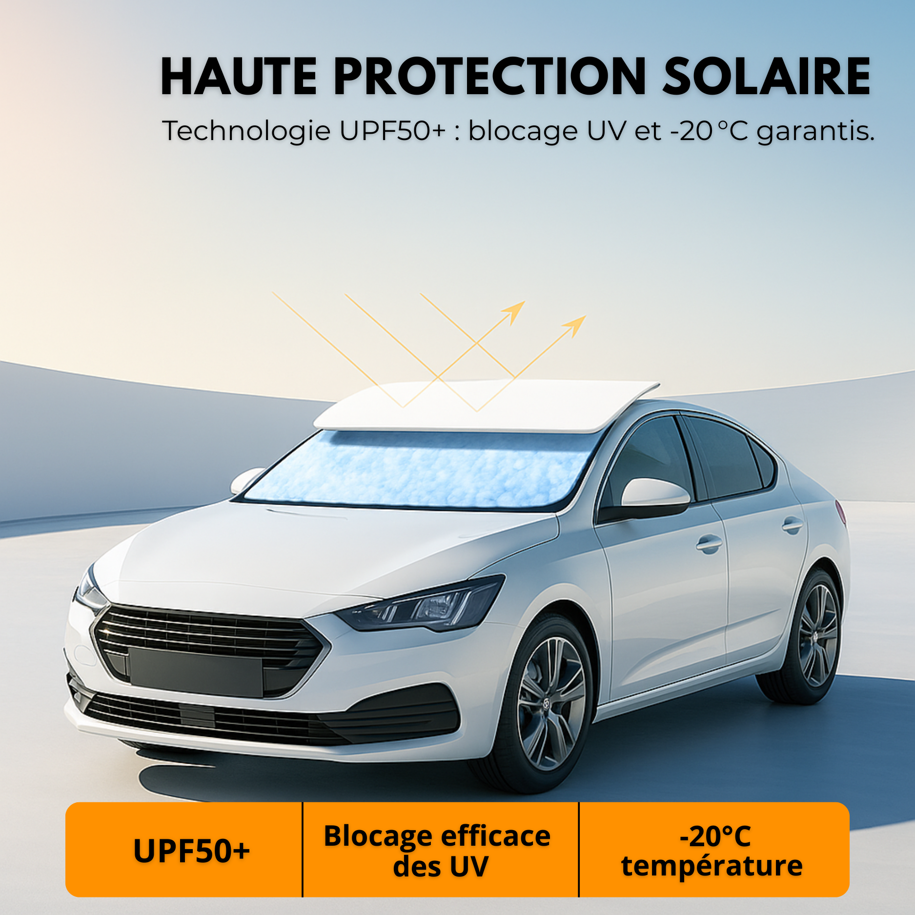 Parasole posteriore universale per auto UVW 26 PRO (2 pezzi) – Anti-UV e anti-calore