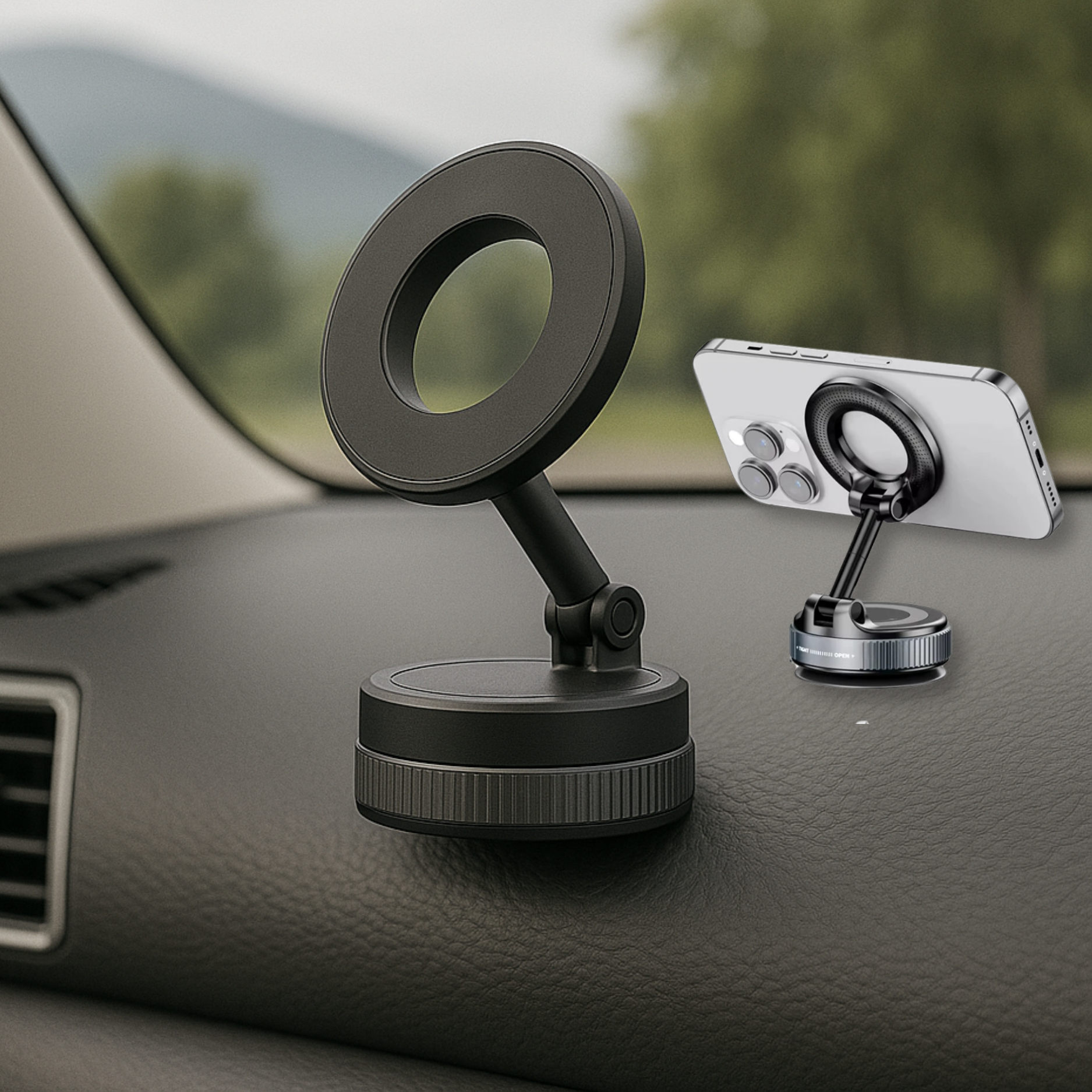 Supporto magnetico per telefono da auto – Parabrezza e cruscotto