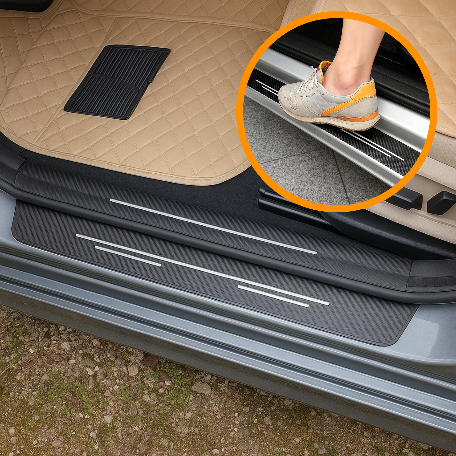 Adesivi per battitacco auto: protezione universale antigraffio per tutte le marche