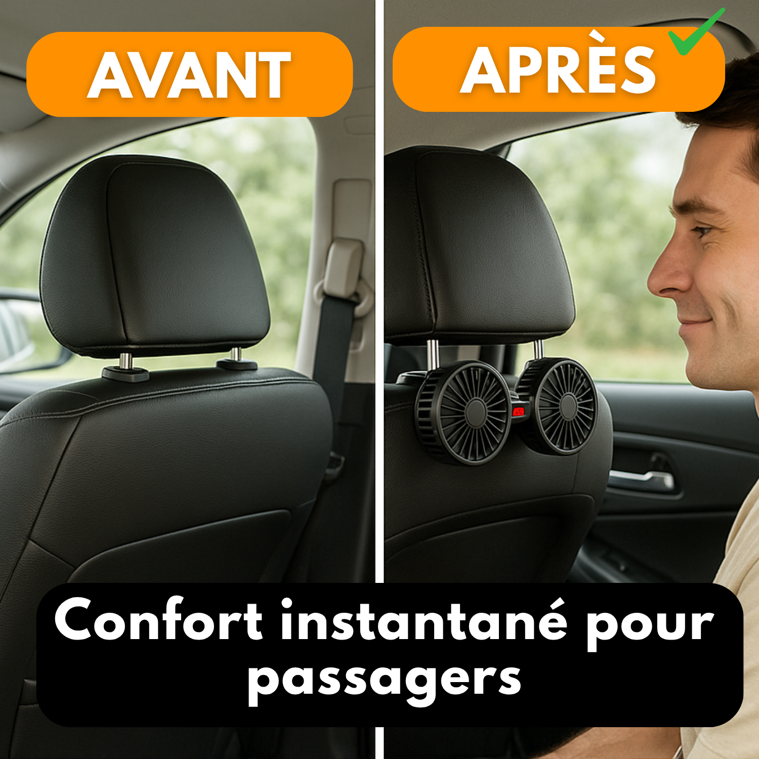 AirCool 360 – Ventilatore per auto a doppia testa ultra-raffreddante