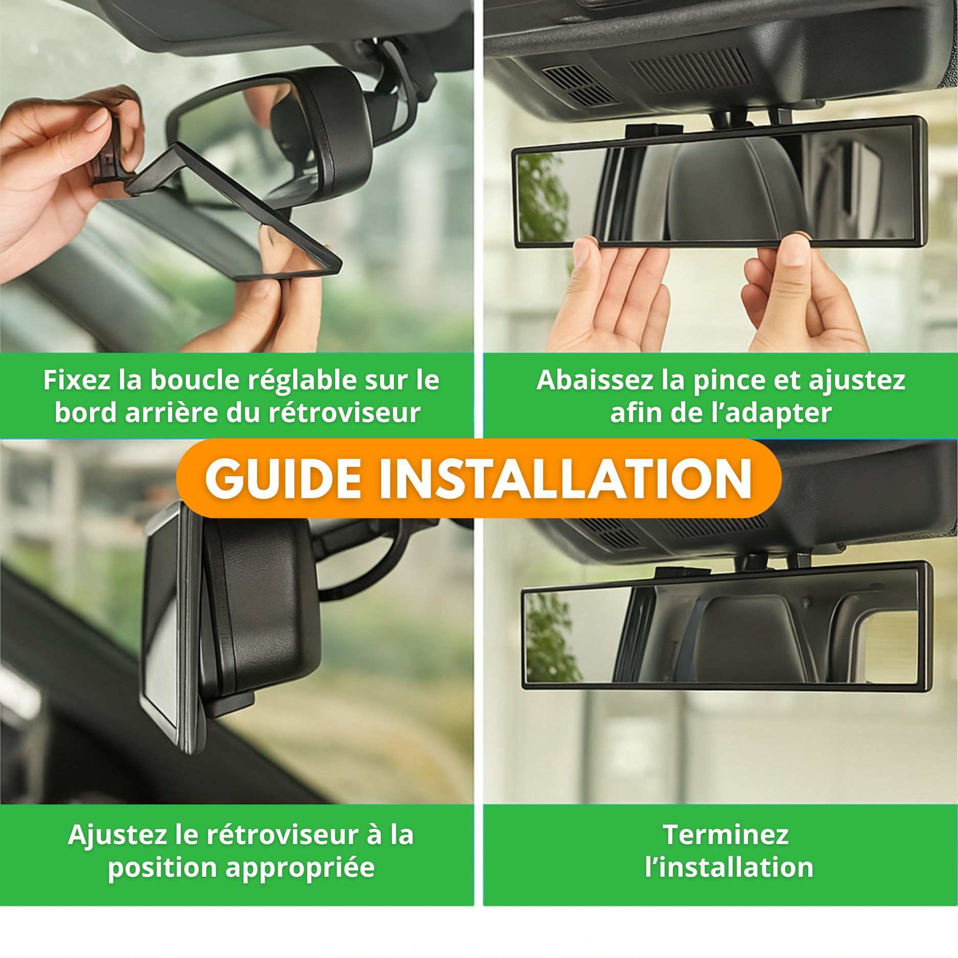 Specchietto retrovisore grandangolare per auto – Vista panoramica, installazione universale e maggiore sicurezza