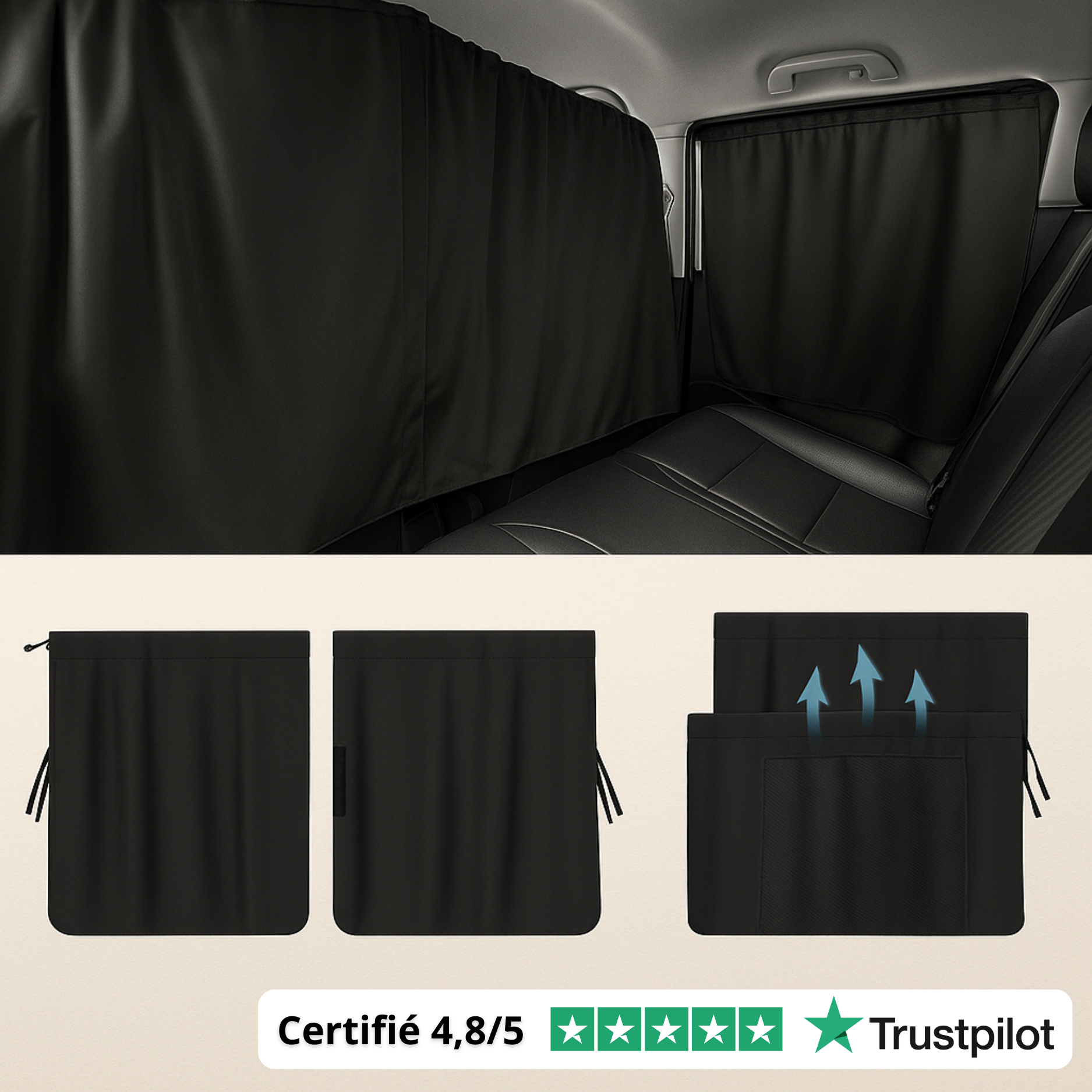 Tende per la privacy dell'auto da 4 pezzi