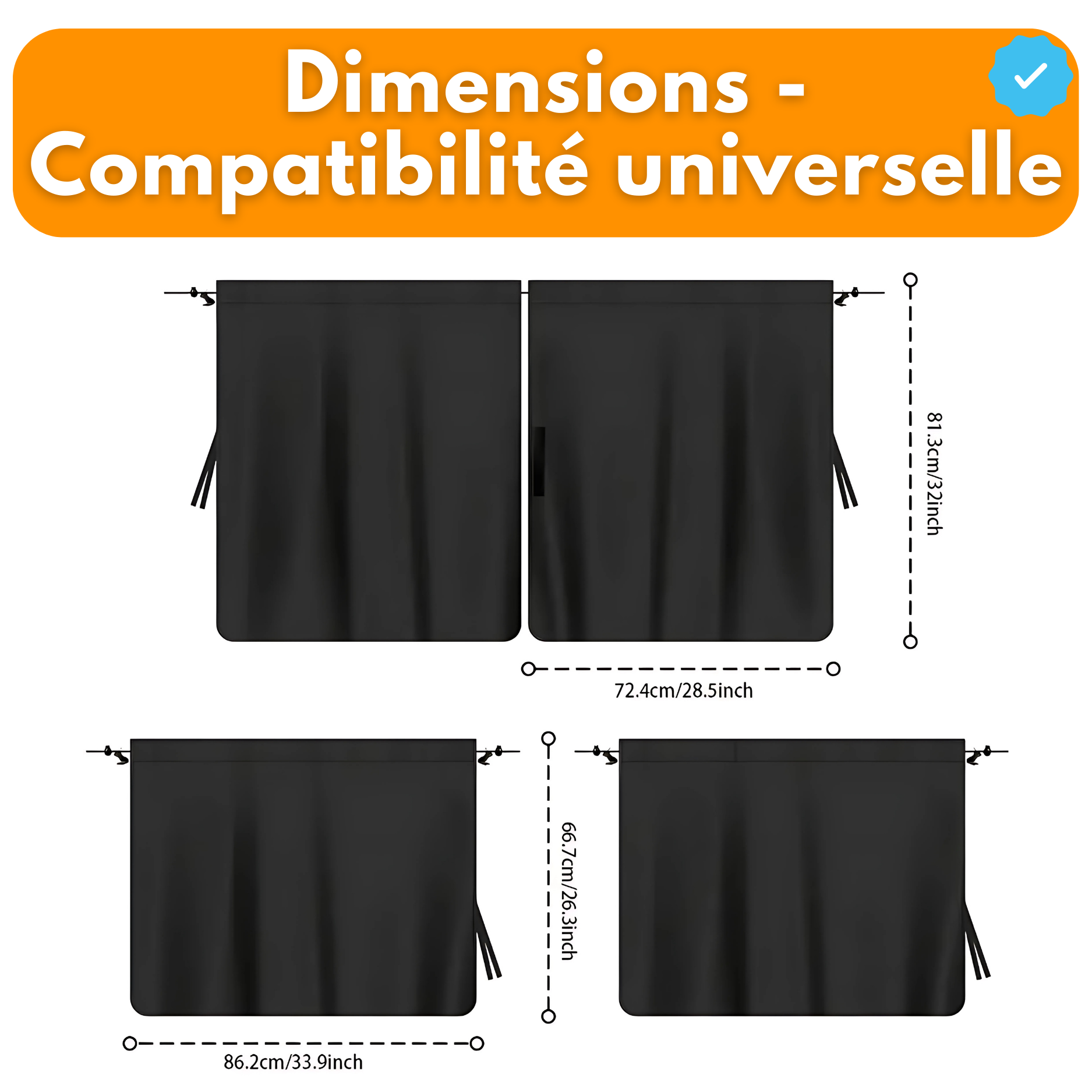 Tende per la privacy dell'auto da 4 pezzi