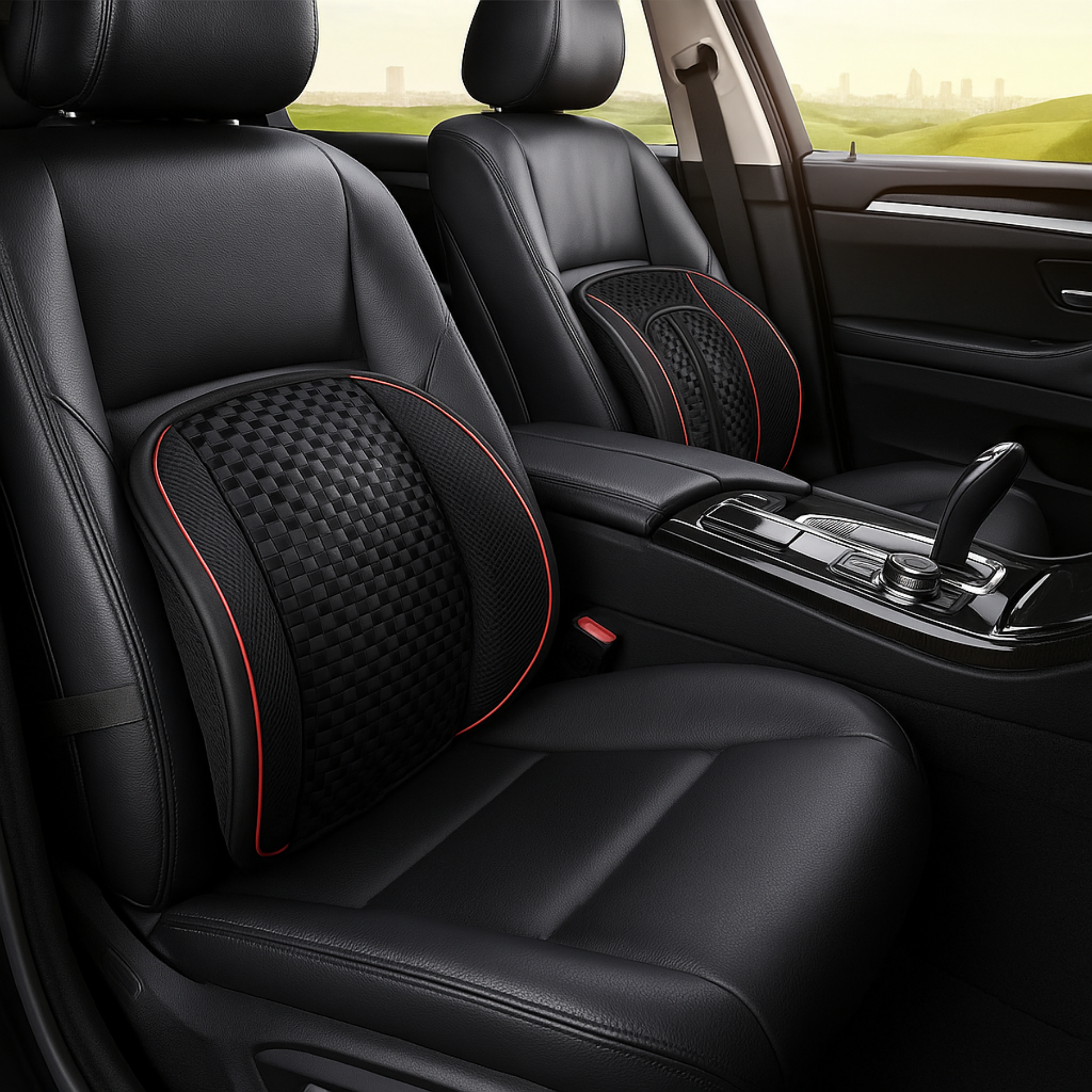 Cuscino ergonomico per supporto lombare per auto – Rete traspirante