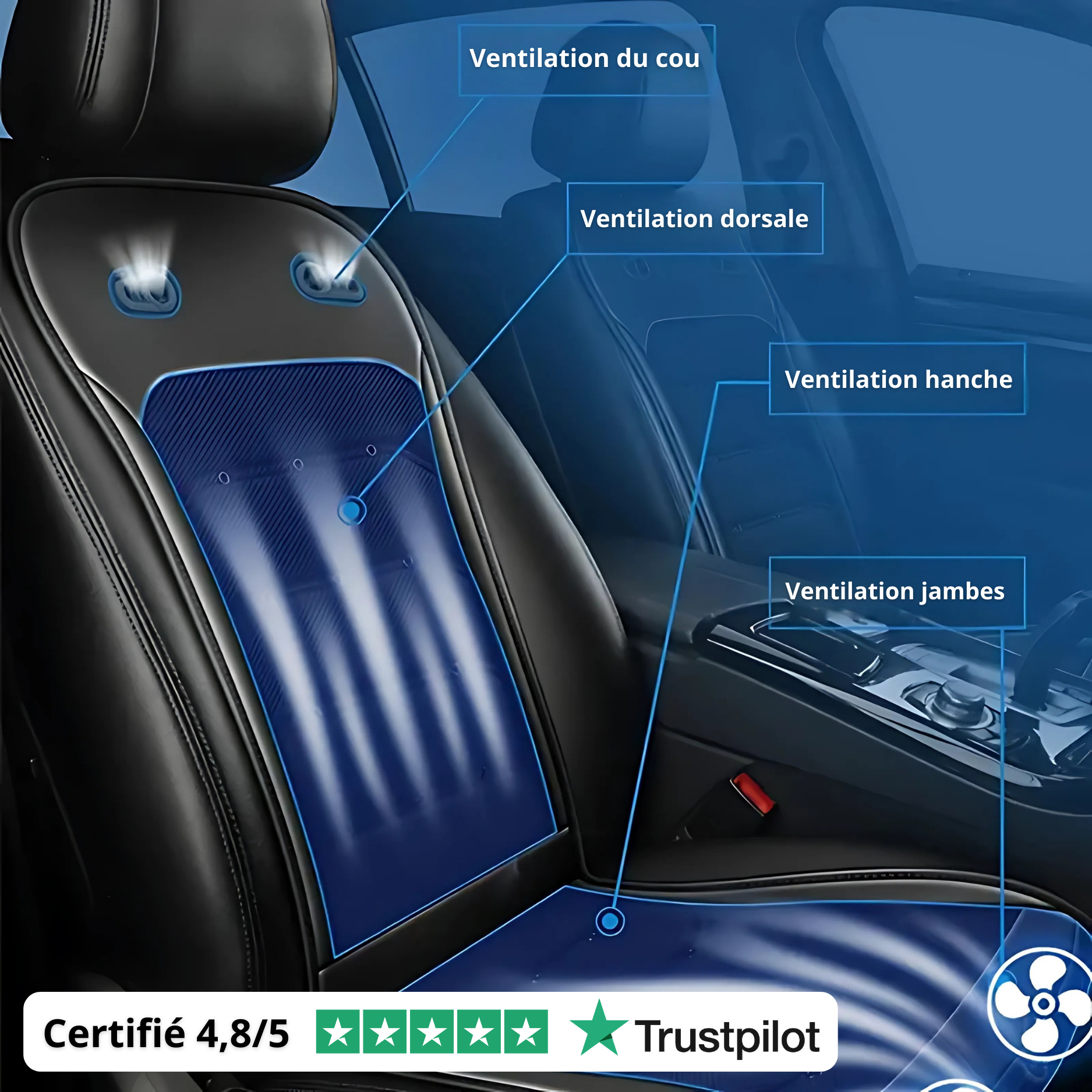 Coprisedile auto rinfrescante – Universale estivo