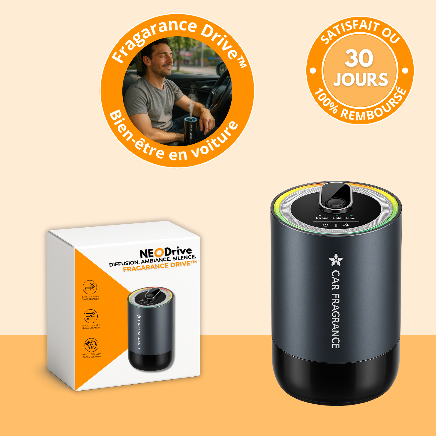 FragranceDrive | Diffusore di aromi intelligente per auto