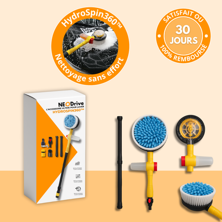 HydroSpin360 | Spazzola rotante in schiuma senza elettricità