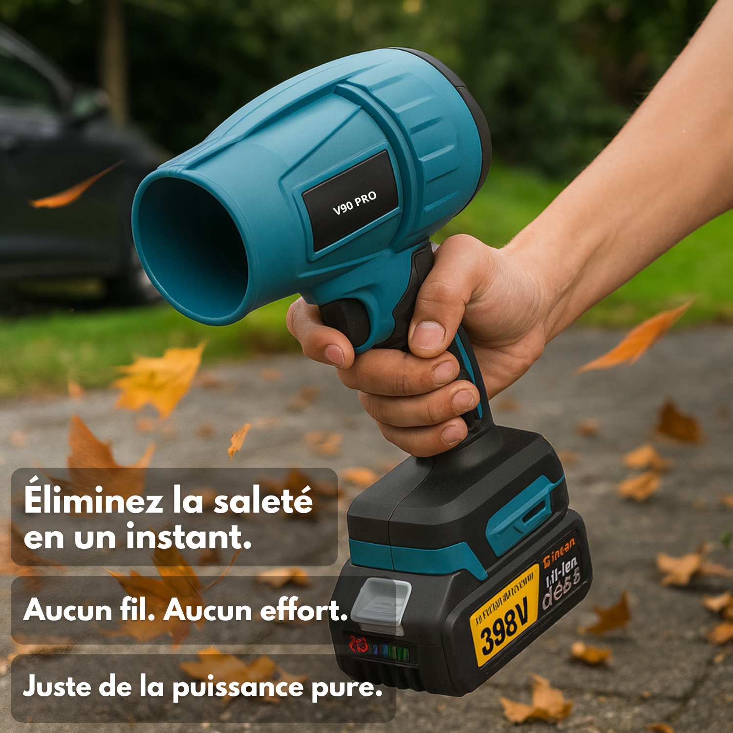 Potente soffiatore a batteria V90 PRO: compatto, leggero e ultra efficiente