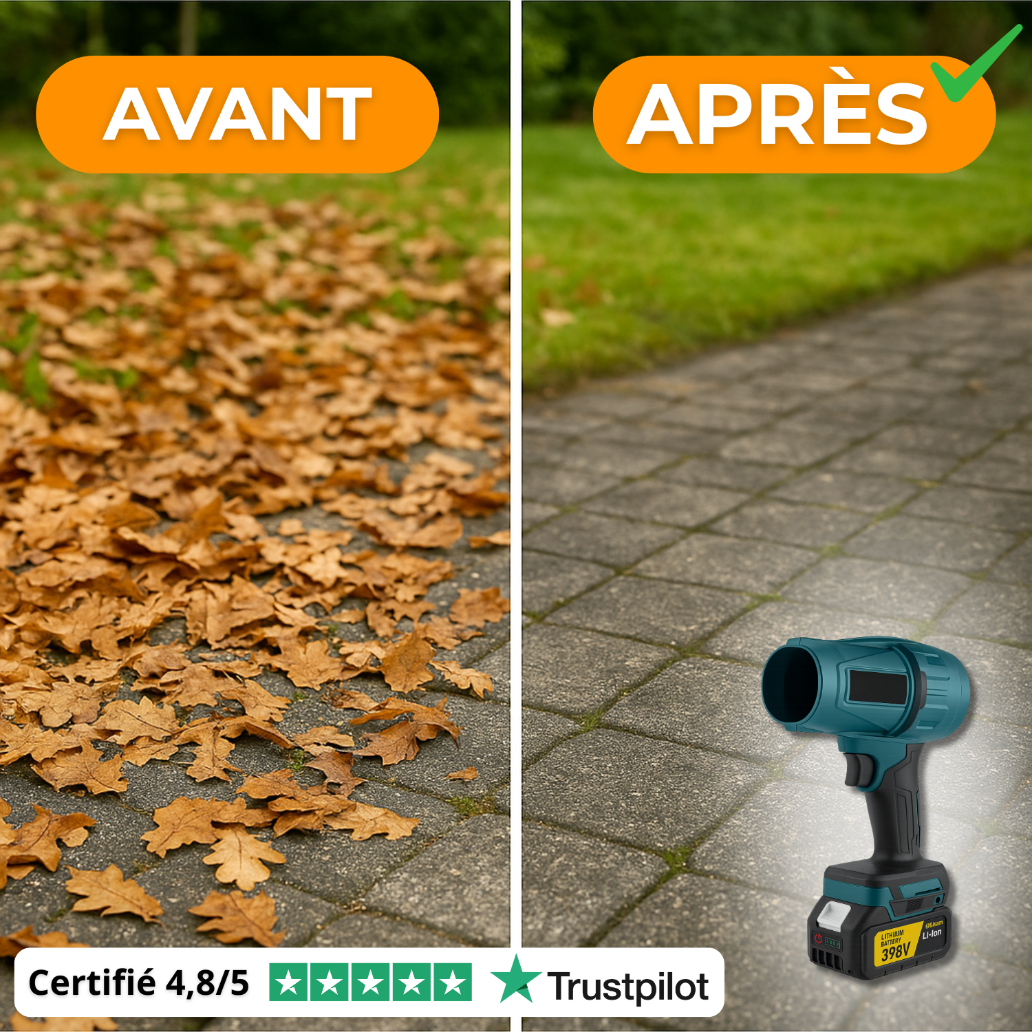 Potente soffiatore a batteria V90 PRO: compatto, leggero e ultra efficiente