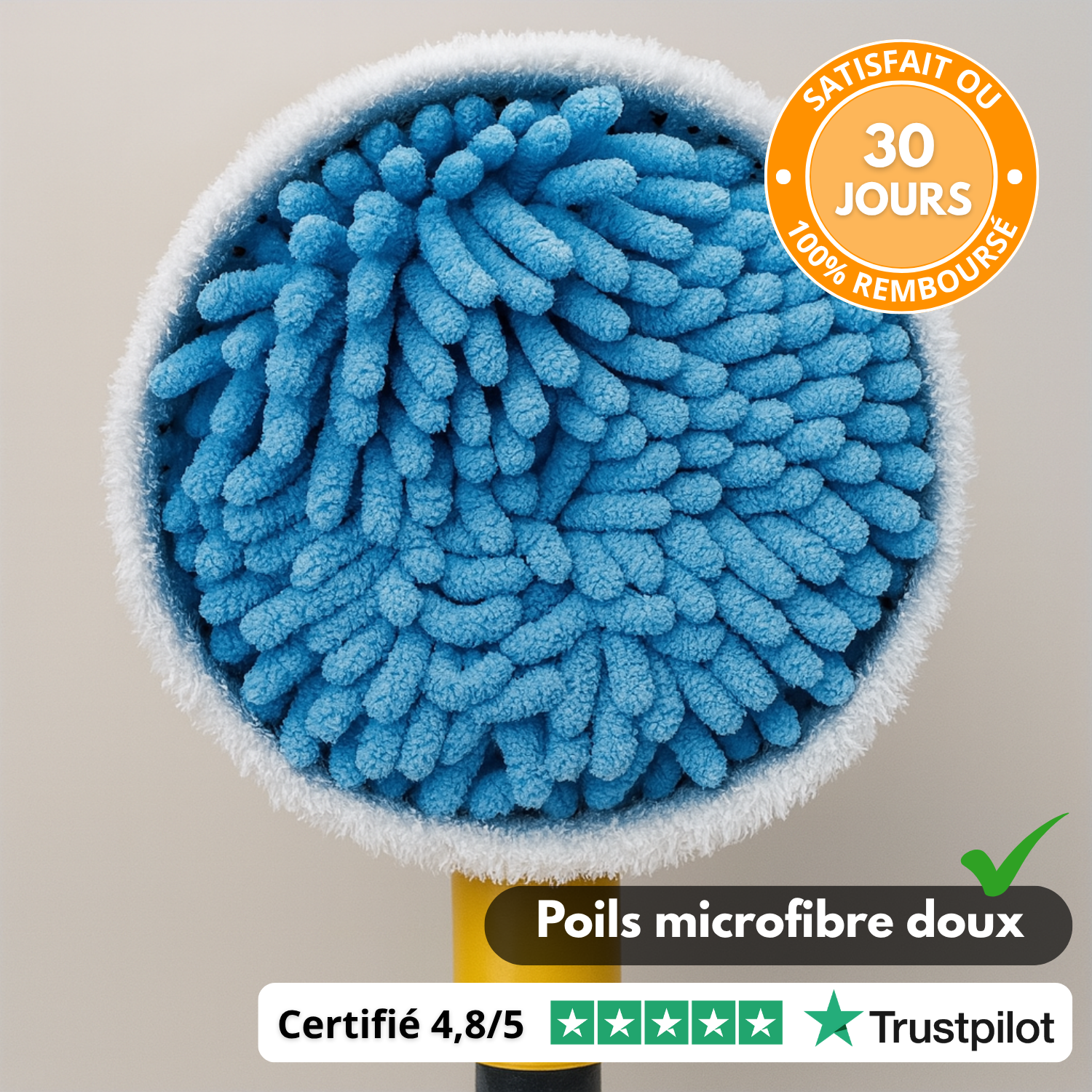 HydroSpin360 | Spazzola rotante in schiuma senza elettricità