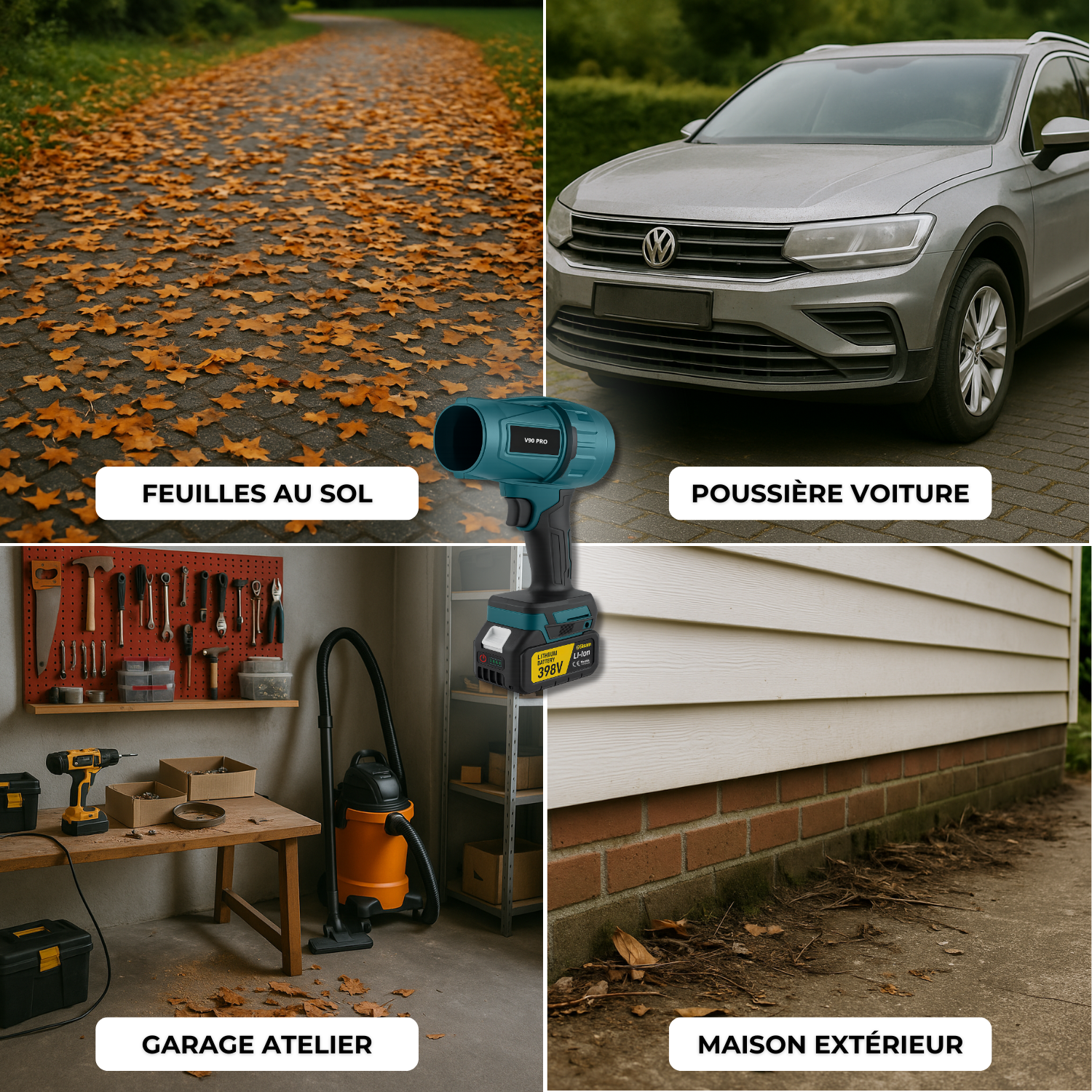 Potente soffiatore a batteria V90 PRO: compatto, leggero e ultra efficiente