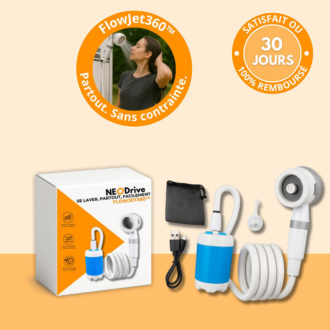 FlowJet360™ | Doccia portatile ad alta pressione