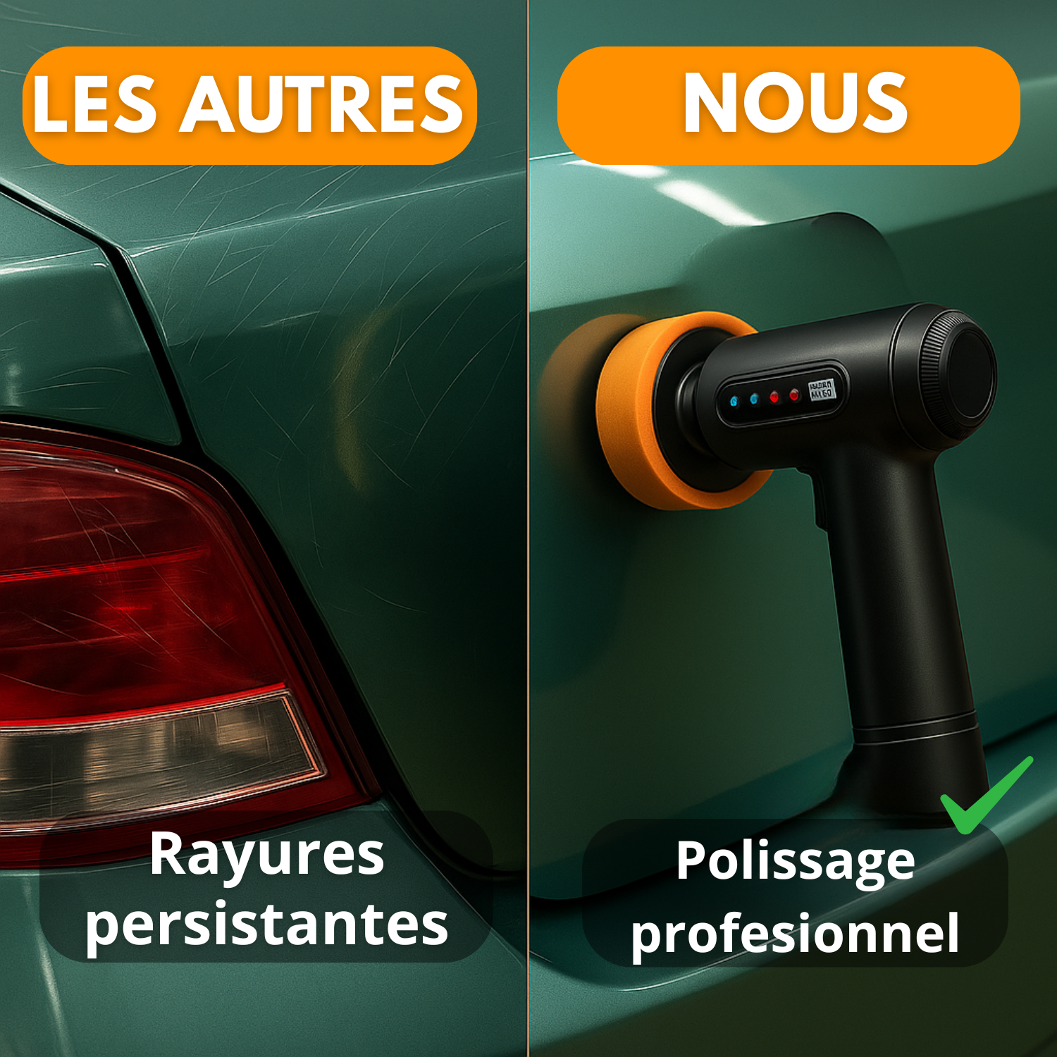 Lucidatrice per auto senza fili da 84 W | Macchina per lucidatura e ceratura multisuperficie | 20.000 giri/min | Batteria da 2000 mAh | Accessori inclusi