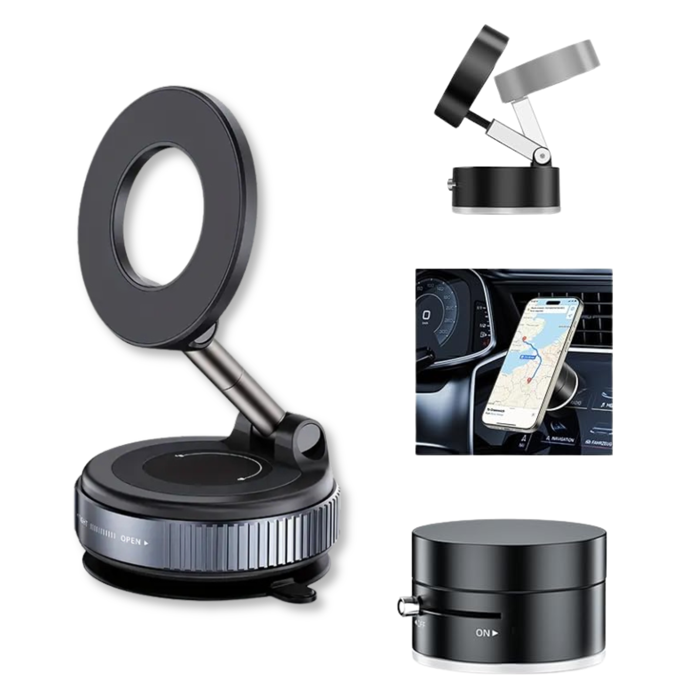 Supporto magnetico per telefono da auto – Parabrezza e cruscotto