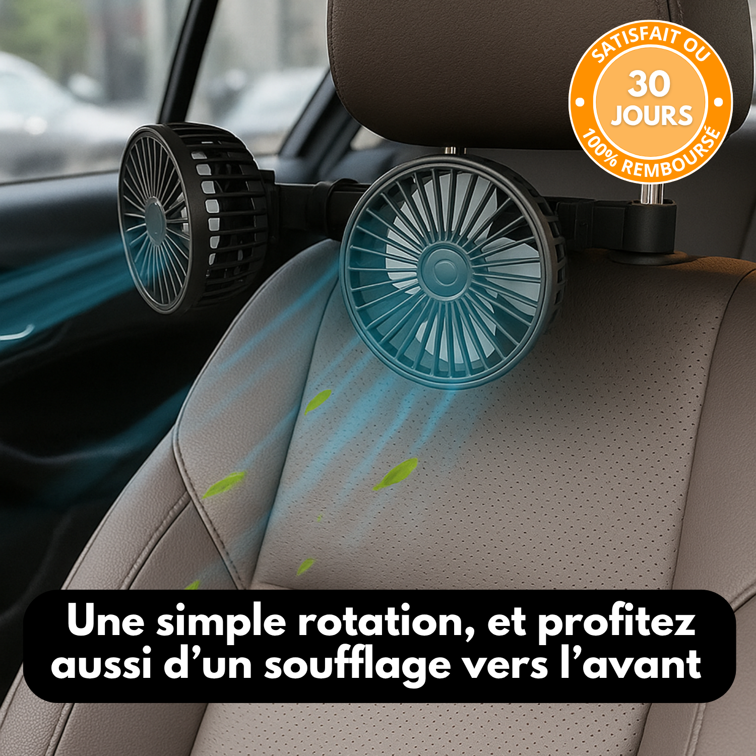 AirCool 360 – Ventilatore per auto a doppia testa ultra-raffreddante