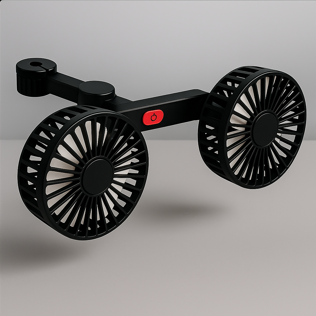 AirCool 360 – Ventilatore per auto a doppia testa ultra-raffreddante