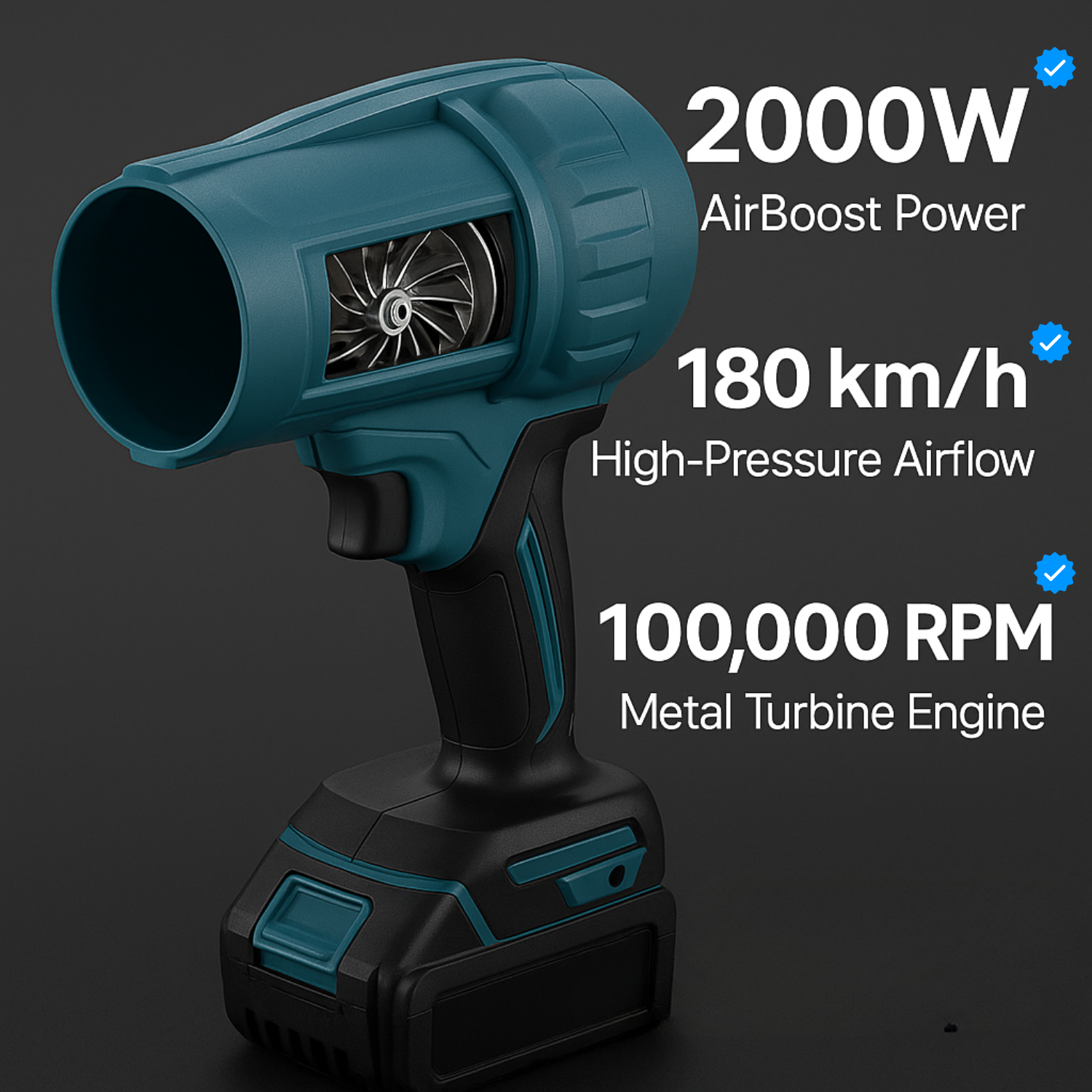 Potente soffiatore a batteria V90 PRO: compatto, leggero e ultra efficiente