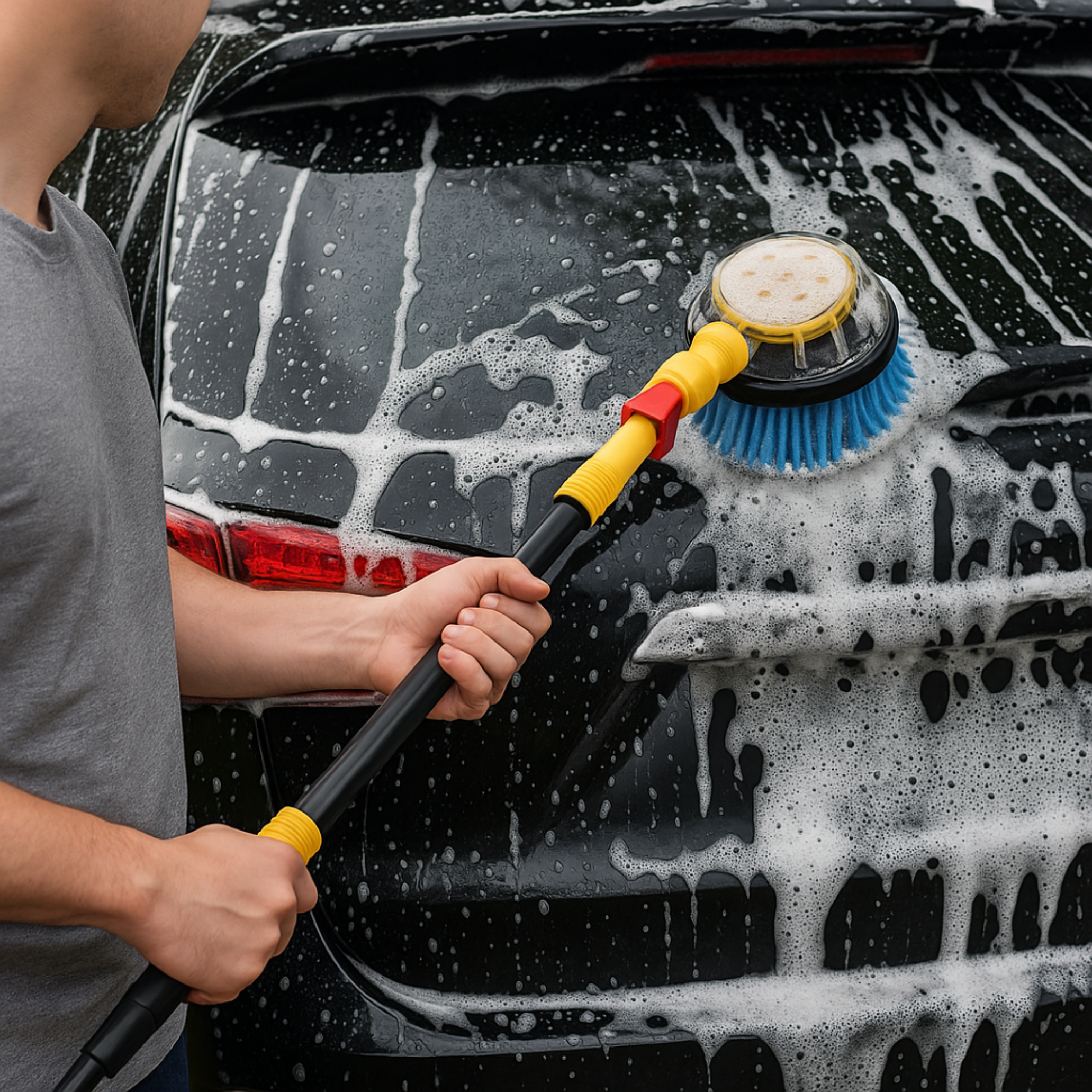 HydroSpin360 | Spazzola rotante in schiuma senza elettricità